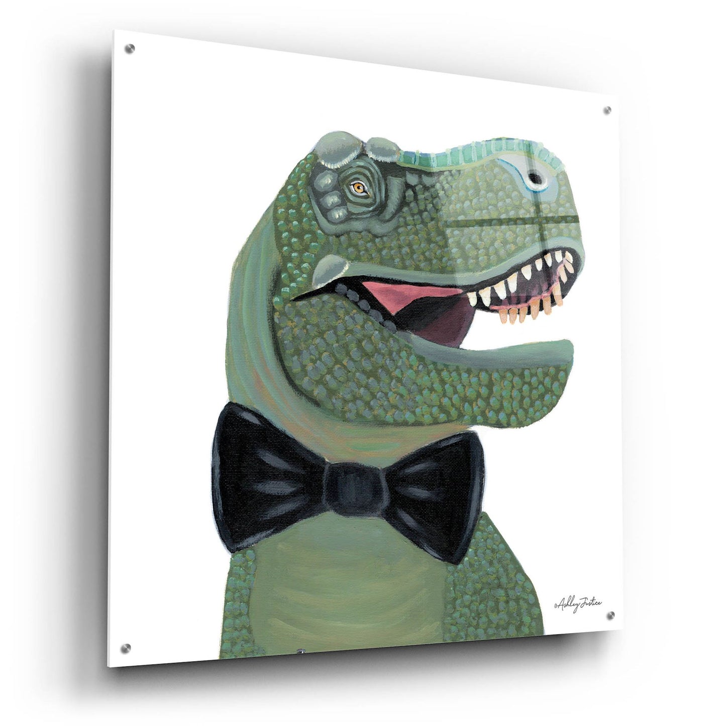 Epic Art 'Mr. Rex' by Ashley Justice, Acrylic Glass Wall Art,36x36