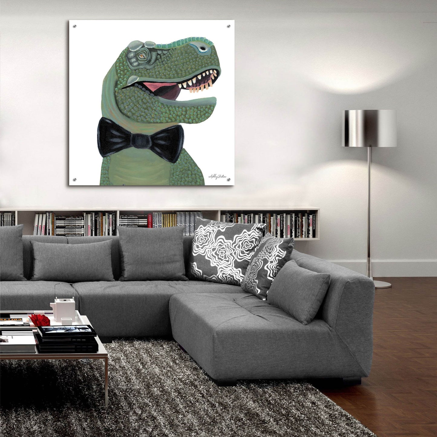 Epic Art 'Mr. Rex' by Ashley Justice, Acrylic Glass Wall Art,36x36