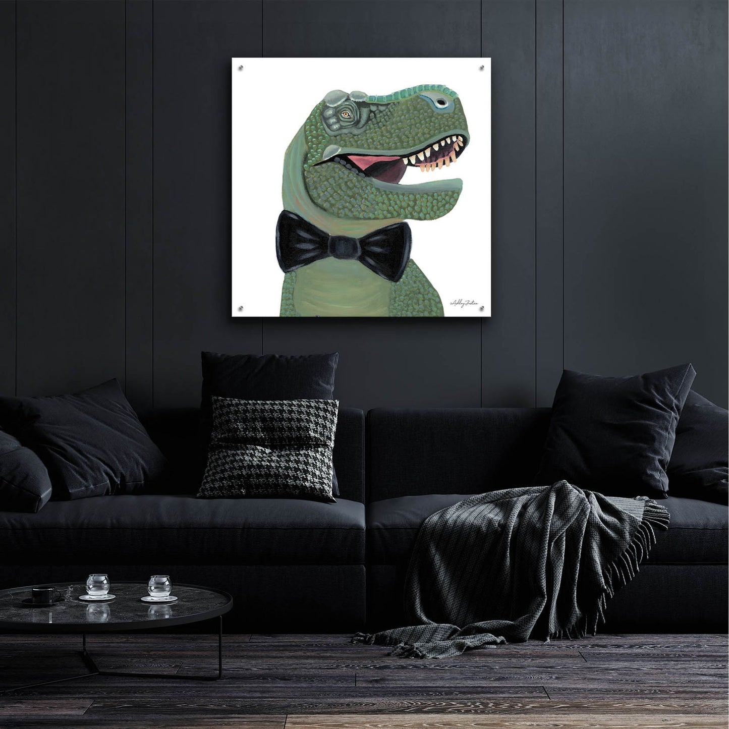 Epic Art 'Mr. Rex' by Ashley Justice, Acrylic Glass Wall Art,36x36