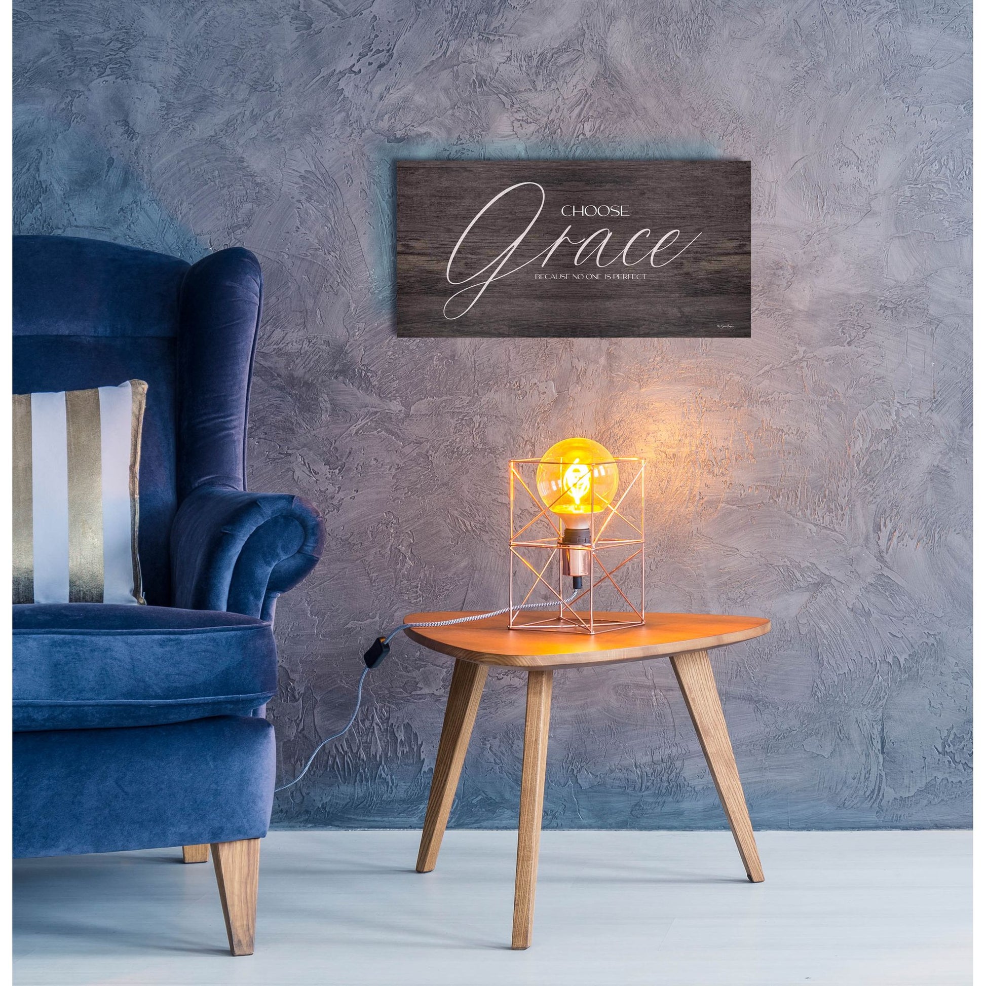 Epic Art 'Choose Grace' by Susie Boyer, Acrylic Glass Wall Art,24x12