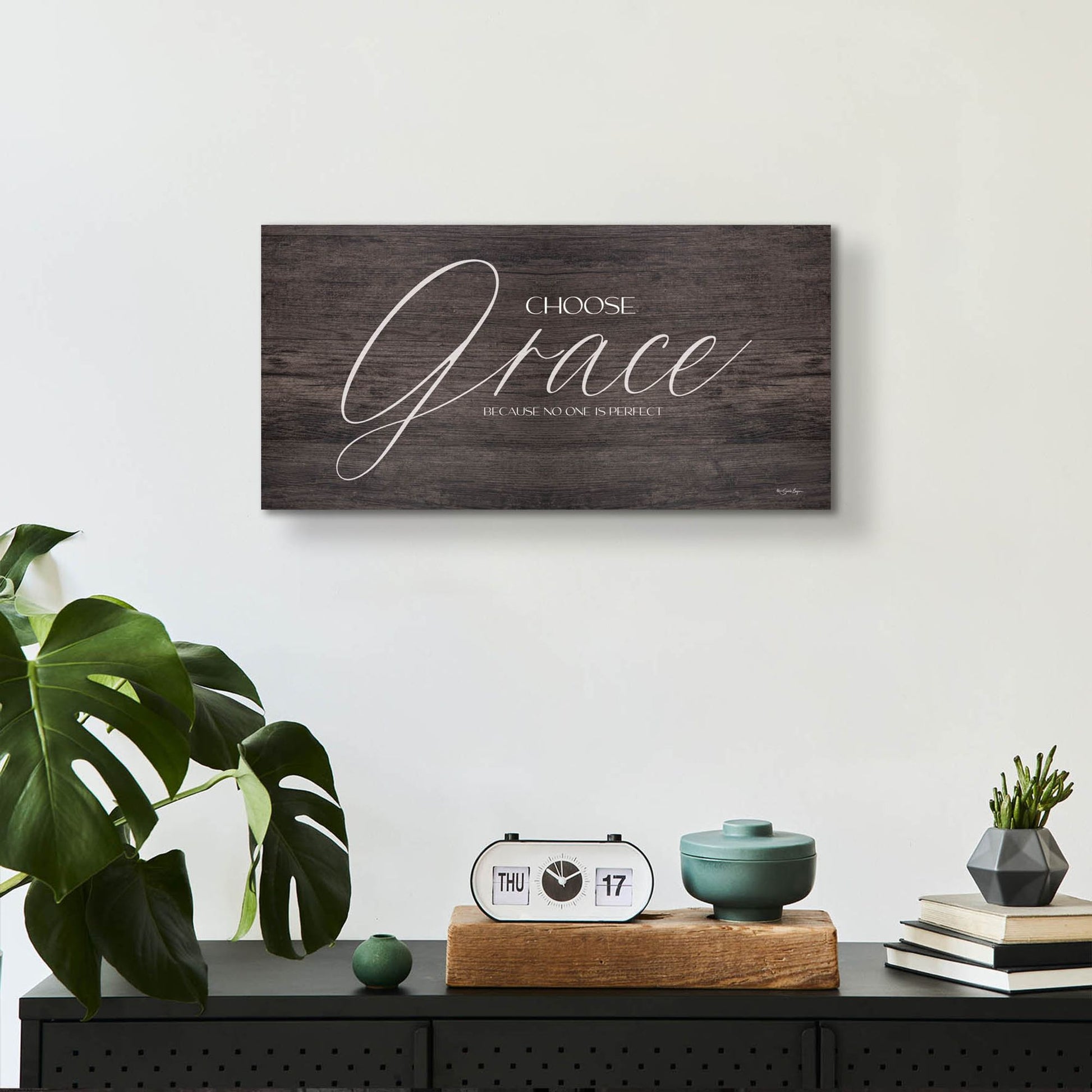 Epic Art 'Choose Grace' by Susie Boyer, Acrylic Glass Wall Art,24x12