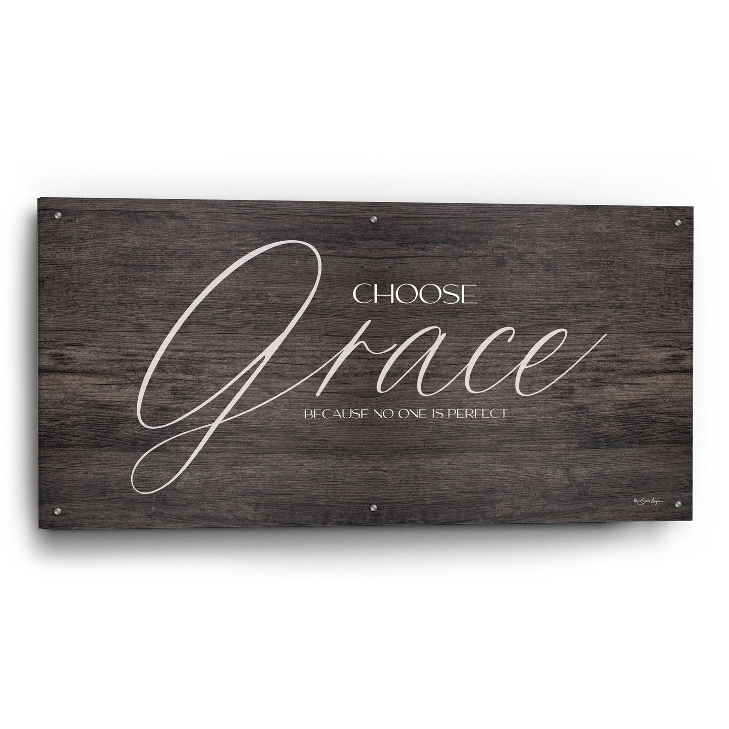 Epic Art 'Choose Grace' by Susie Boyer, Acrylic Glass Wall Art,48x24