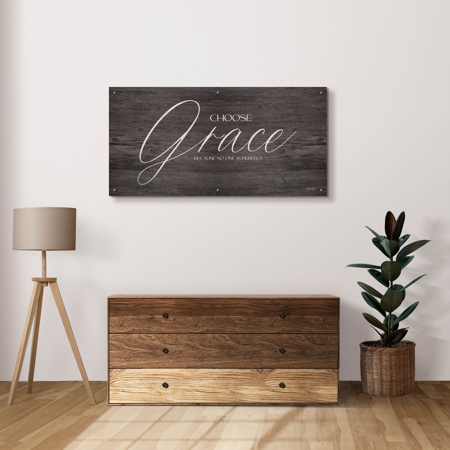 Epic Art 'Choose Grace' by Susie Boyer, Acrylic Glass Wall Art,48x24