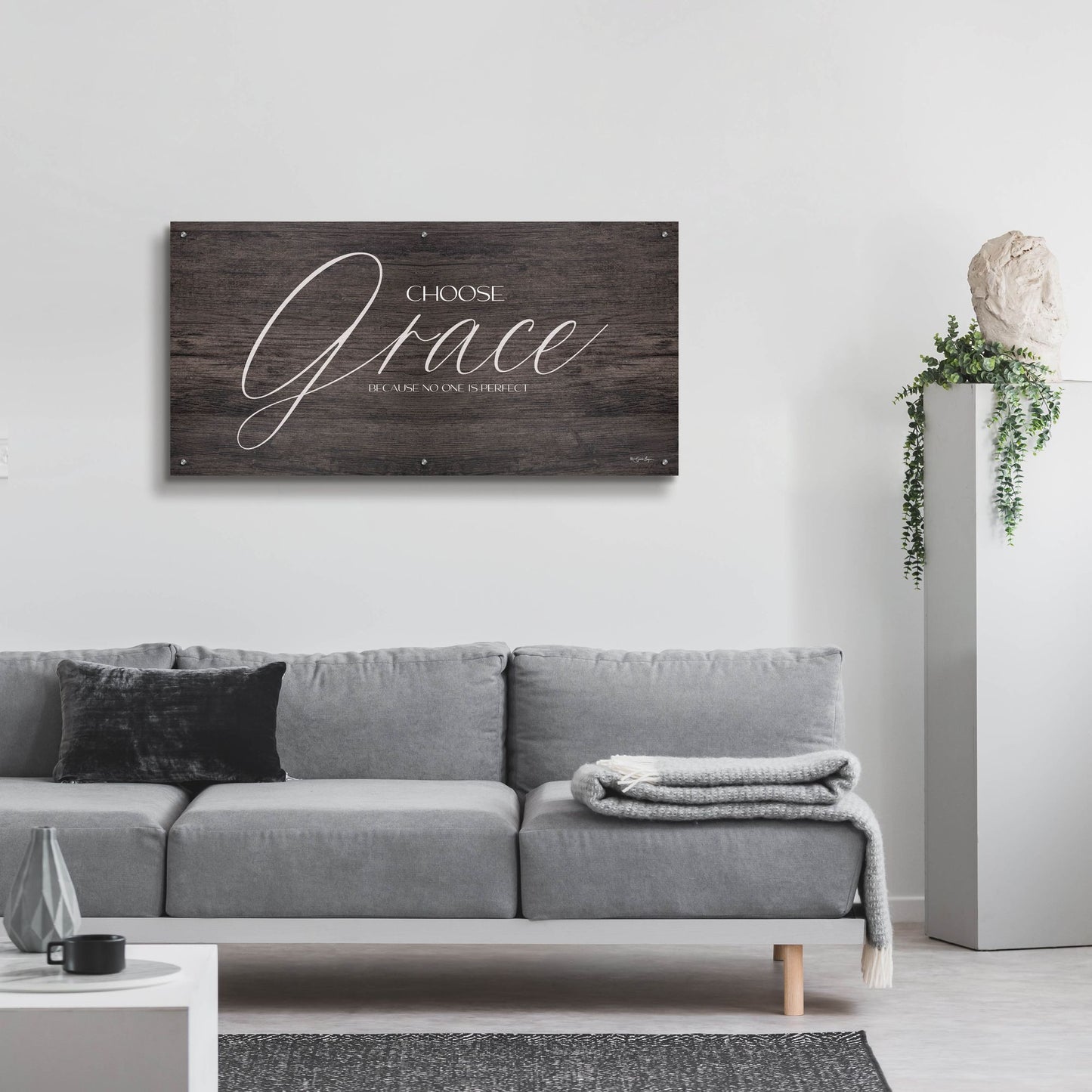 Epic Art 'Choose Grace' by Susie Boyer, Acrylic Glass Wall Art,48x24