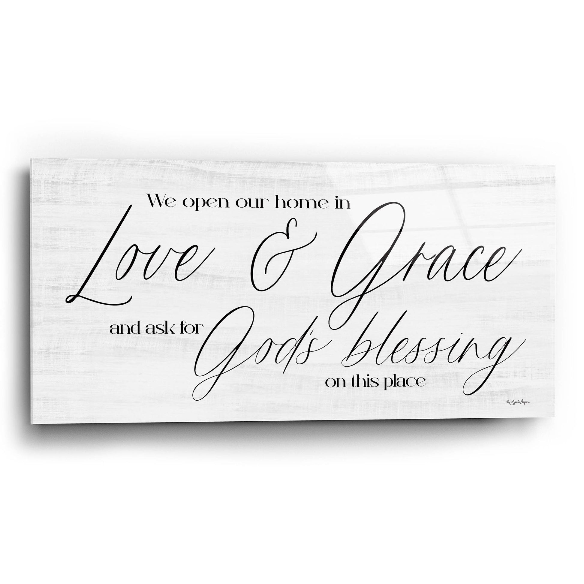 Epic Art 'In Love & Grace' by Susie Boyer, Acrylic Glass Wall Art,24x12