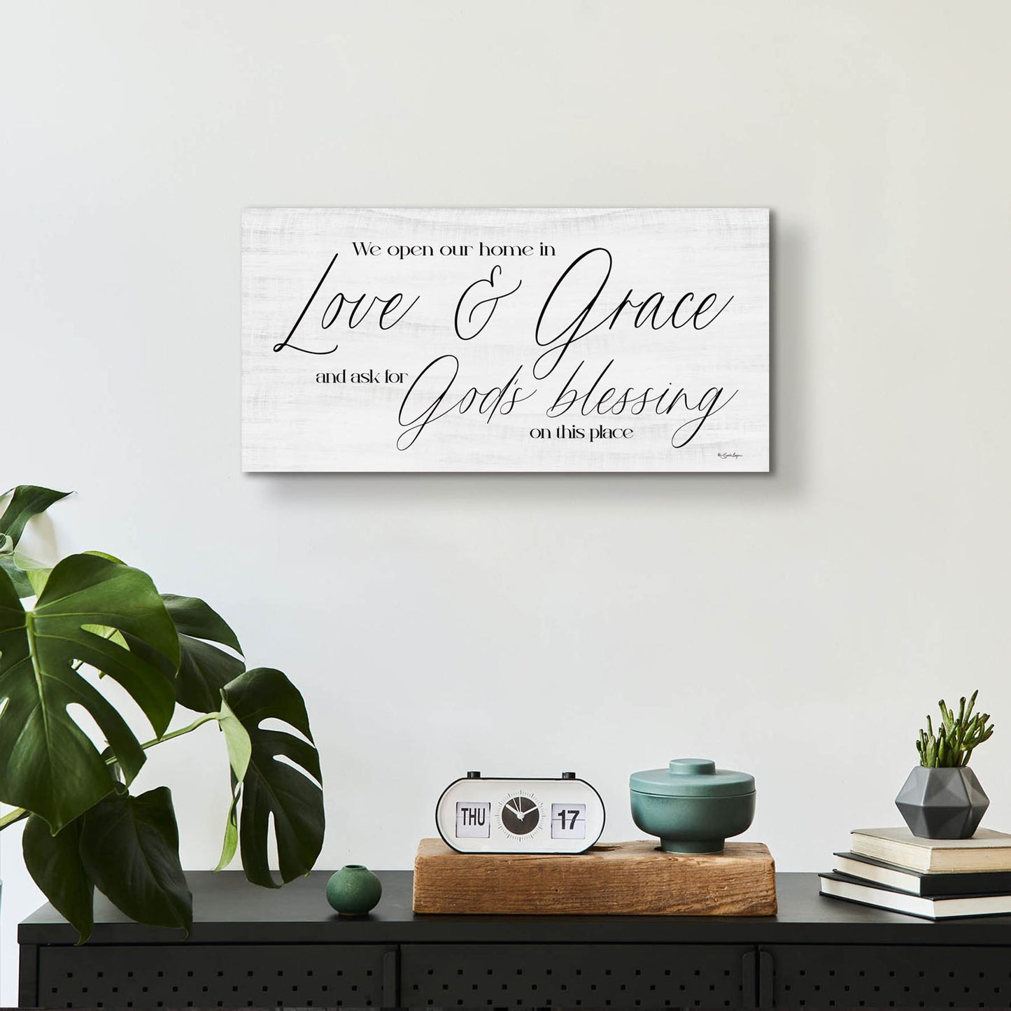 Epic Art 'In Love & Grace' by Susie Boyer, Acrylic Glass Wall Art,24x12