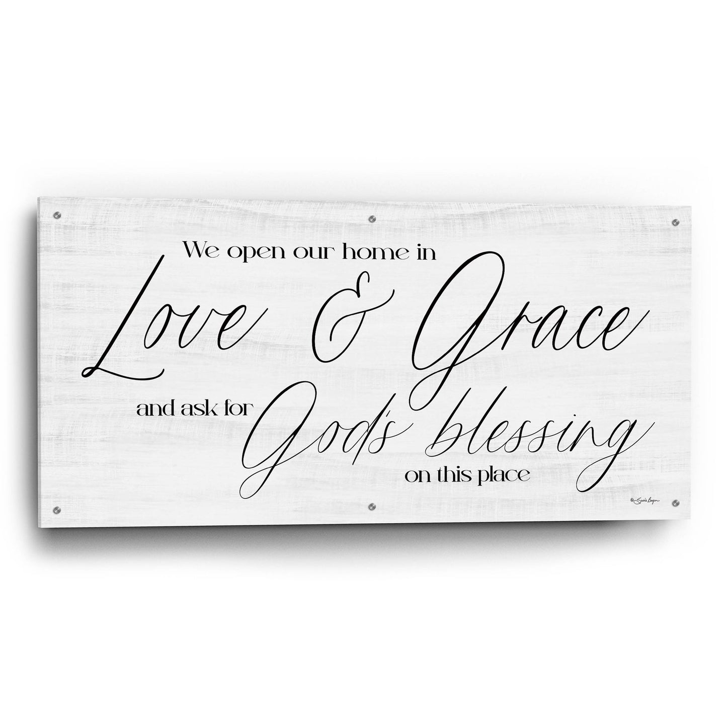 Epic Art 'In Love & Grace' by Susie Boyer, Acrylic Glass Wall Art,48x24