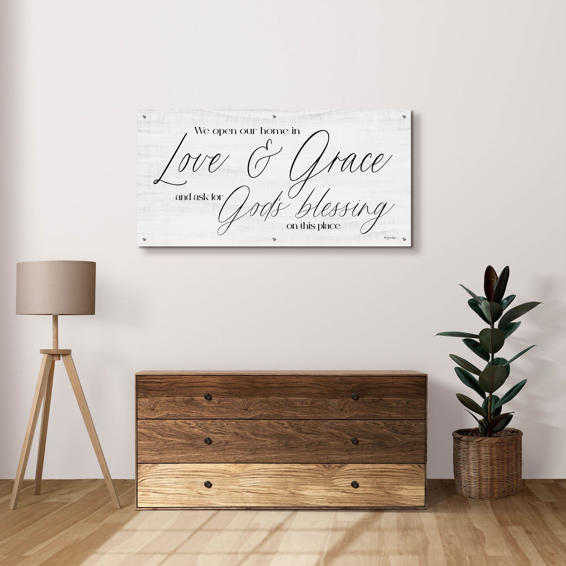 Epic Art 'In Love & Grace' by Susie Boyer, Acrylic Glass Wall Art,48x24