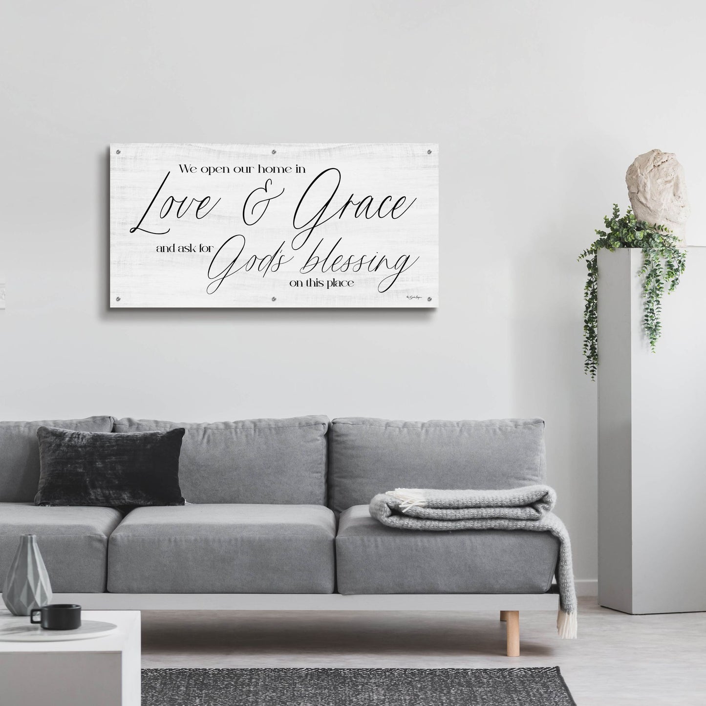 Epic Art 'In Love & Grace' by Susie Boyer, Acrylic Glass Wall Art,48x24