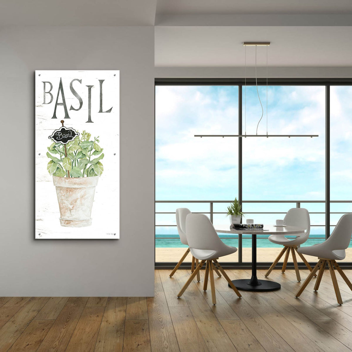 Epic Art 'Basil' by Cindy Jacobs, Acrylic Glass Wall Art,24x48