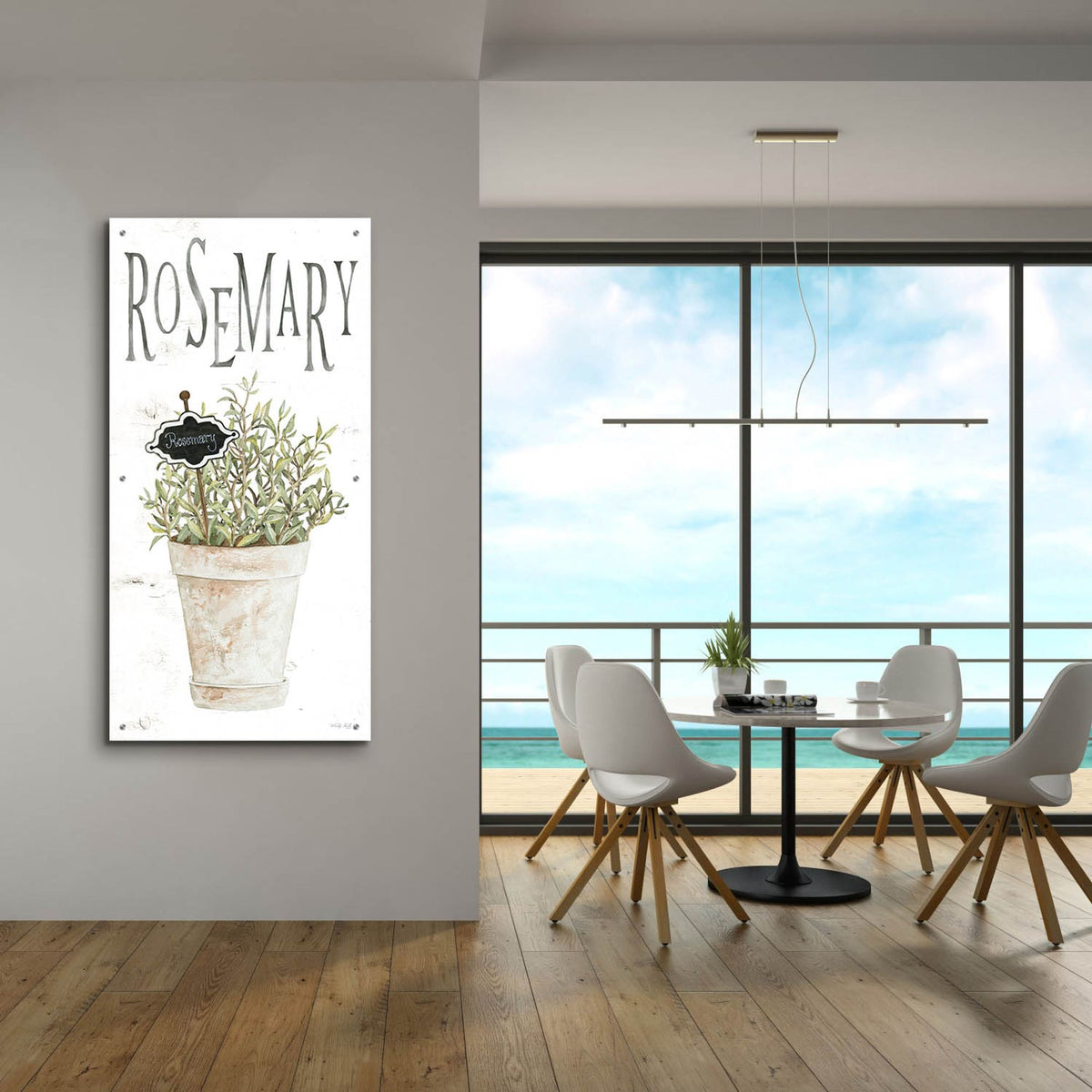 Epic Art 'Rosemary' by Cindy Jacobs, Acrylic Glass Wall Art,24x48
