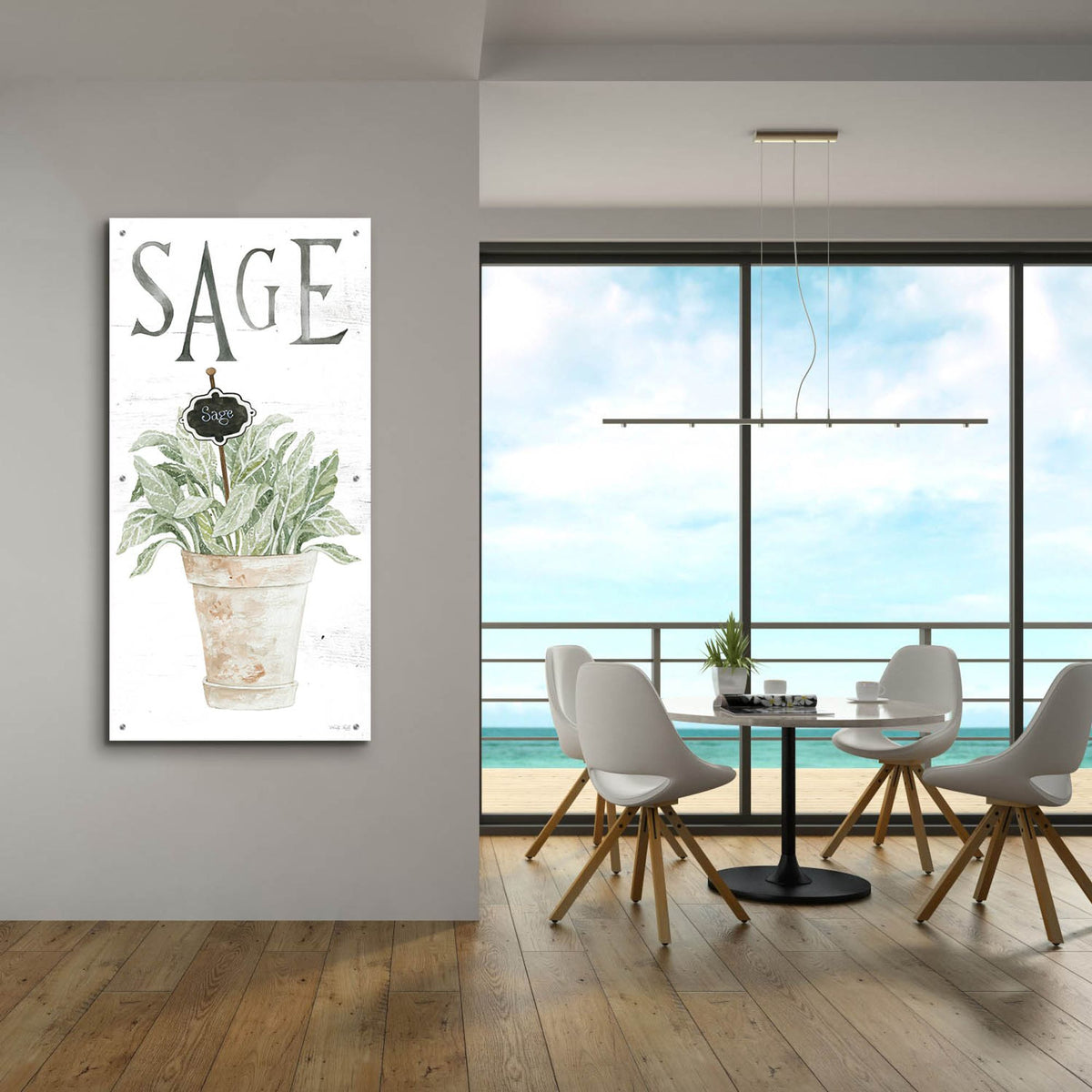 Epic Art 'Sage' by Cindy Jacobs, Acrylic Glass Wall Art,24x48