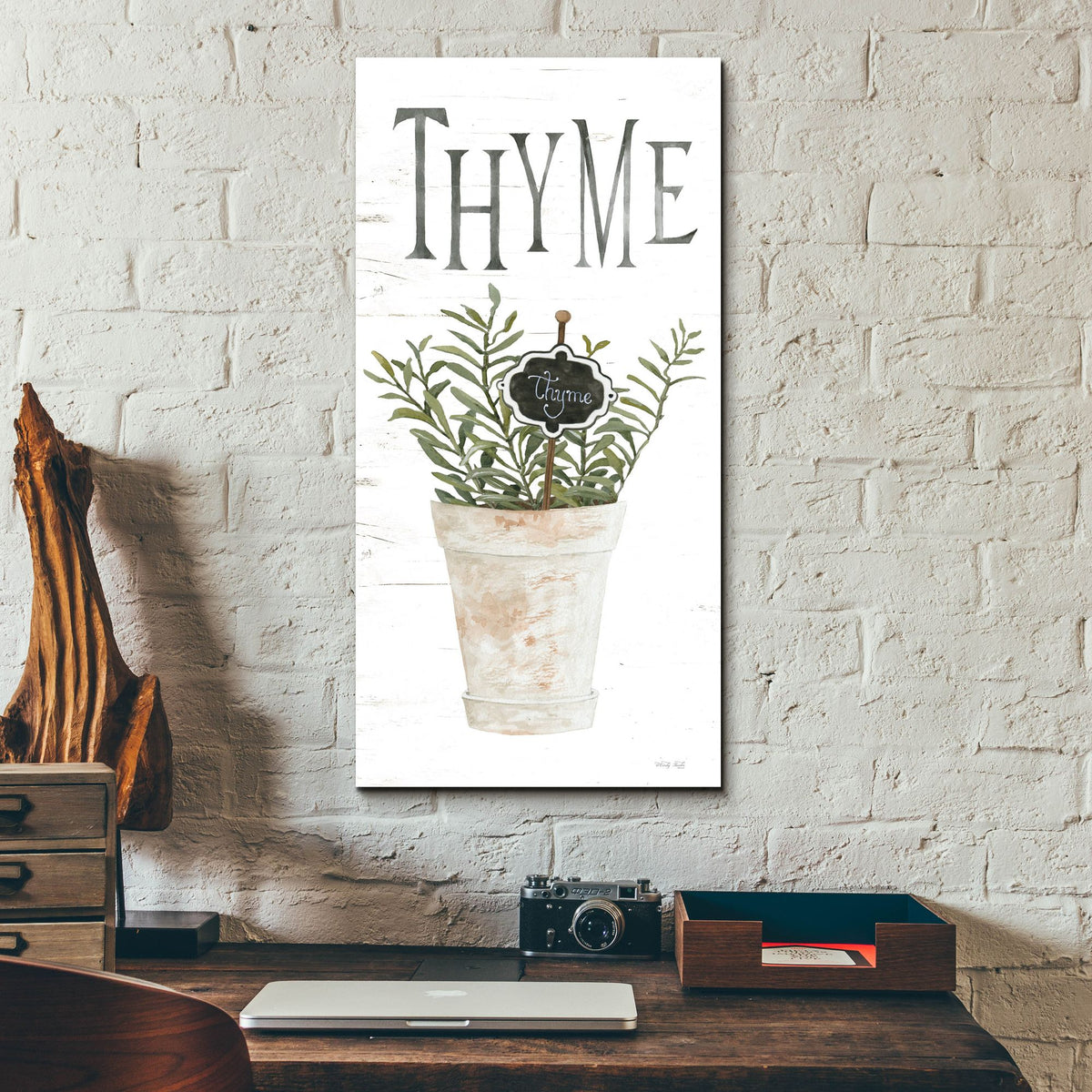 Epic Art 'Thyme' by Cindy Jacobs, Acrylic Glass Wall Art,12x24