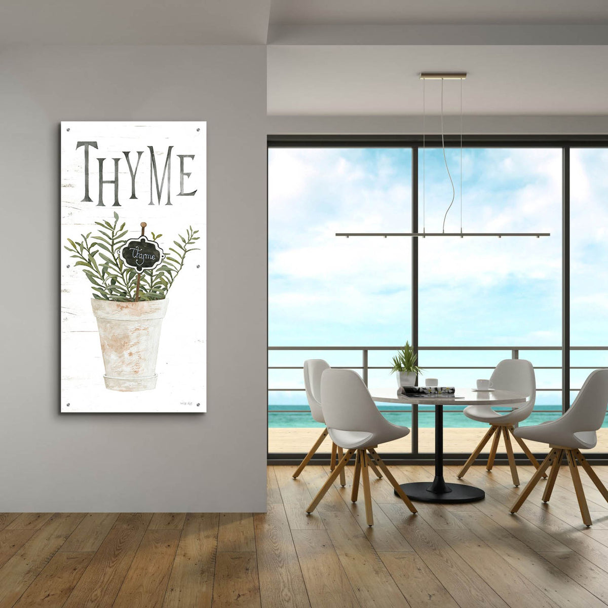 Epic Art 'Thyme' by Cindy Jacobs, Acrylic Glass Wall Art,24x48