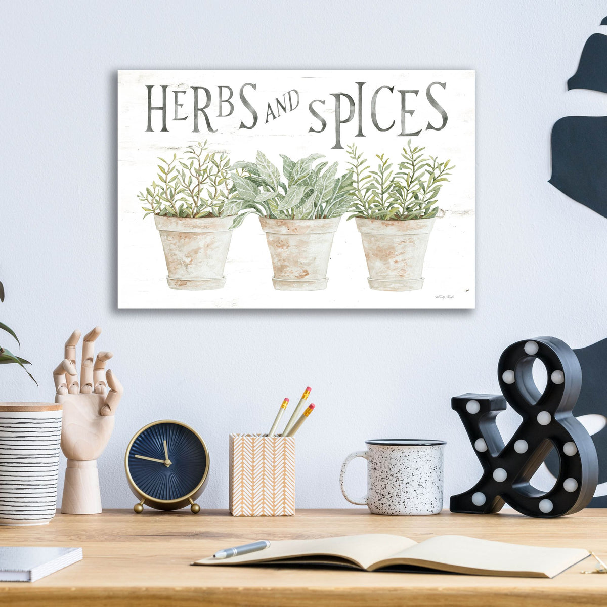 Epic Art 'Herbs and Spices' by Cindy Jacobs, Acrylic Glass Wall Art,16x12