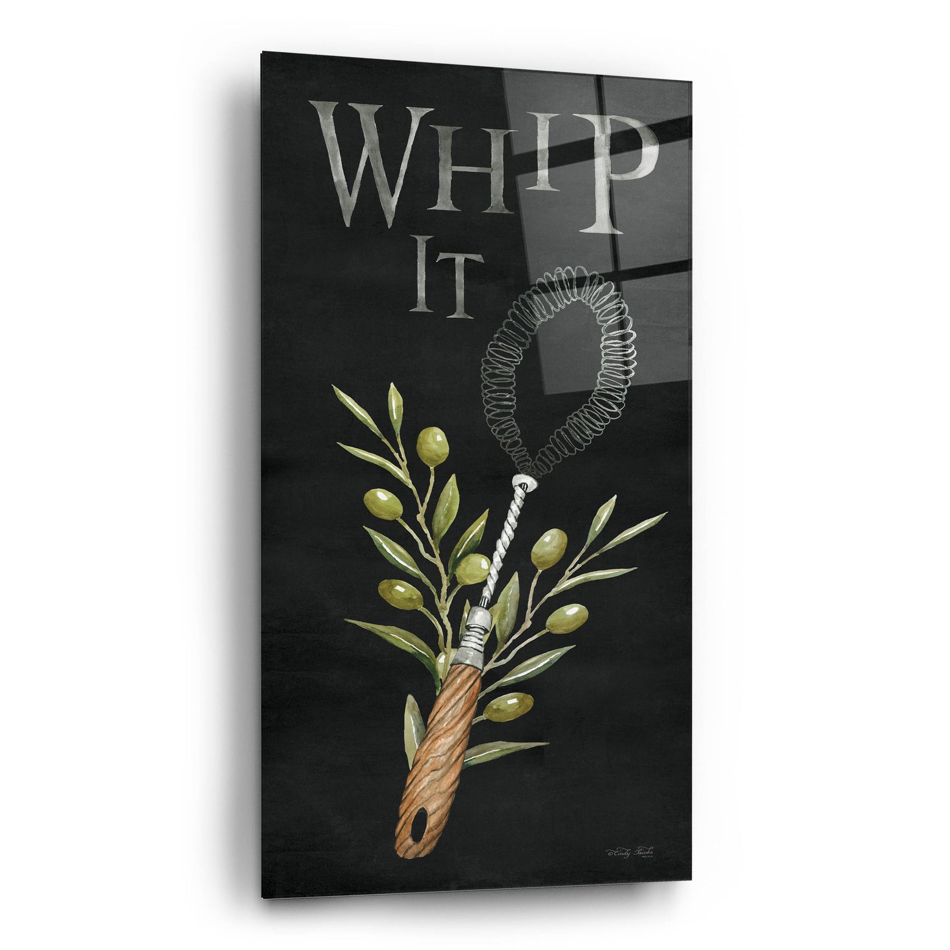 Epic Art 'Whip It' by Cindy Jacobs, Acrylic Glass Wall Art,12x24