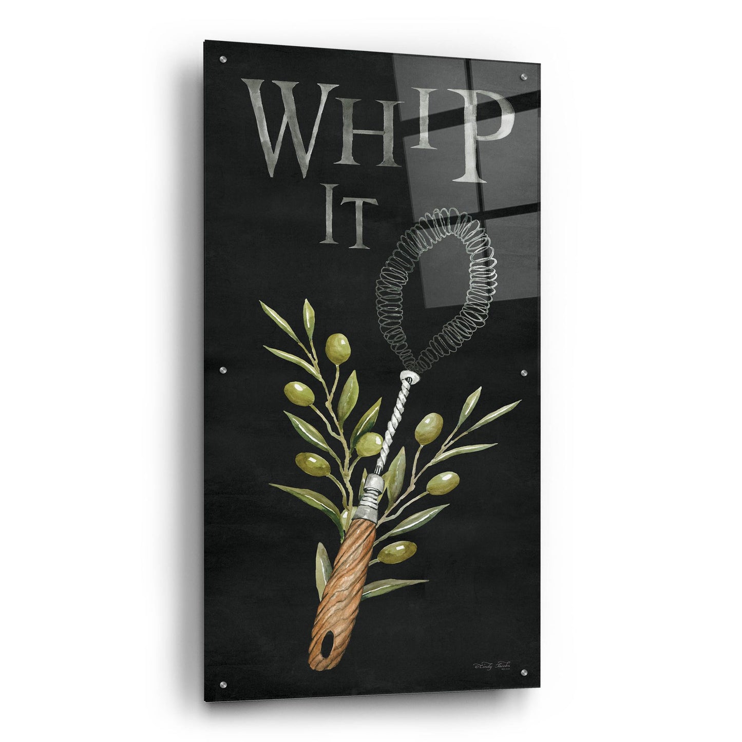 Epic Art 'Whip It' by Cindy Jacobs, Acrylic Glass Wall Art,24x48