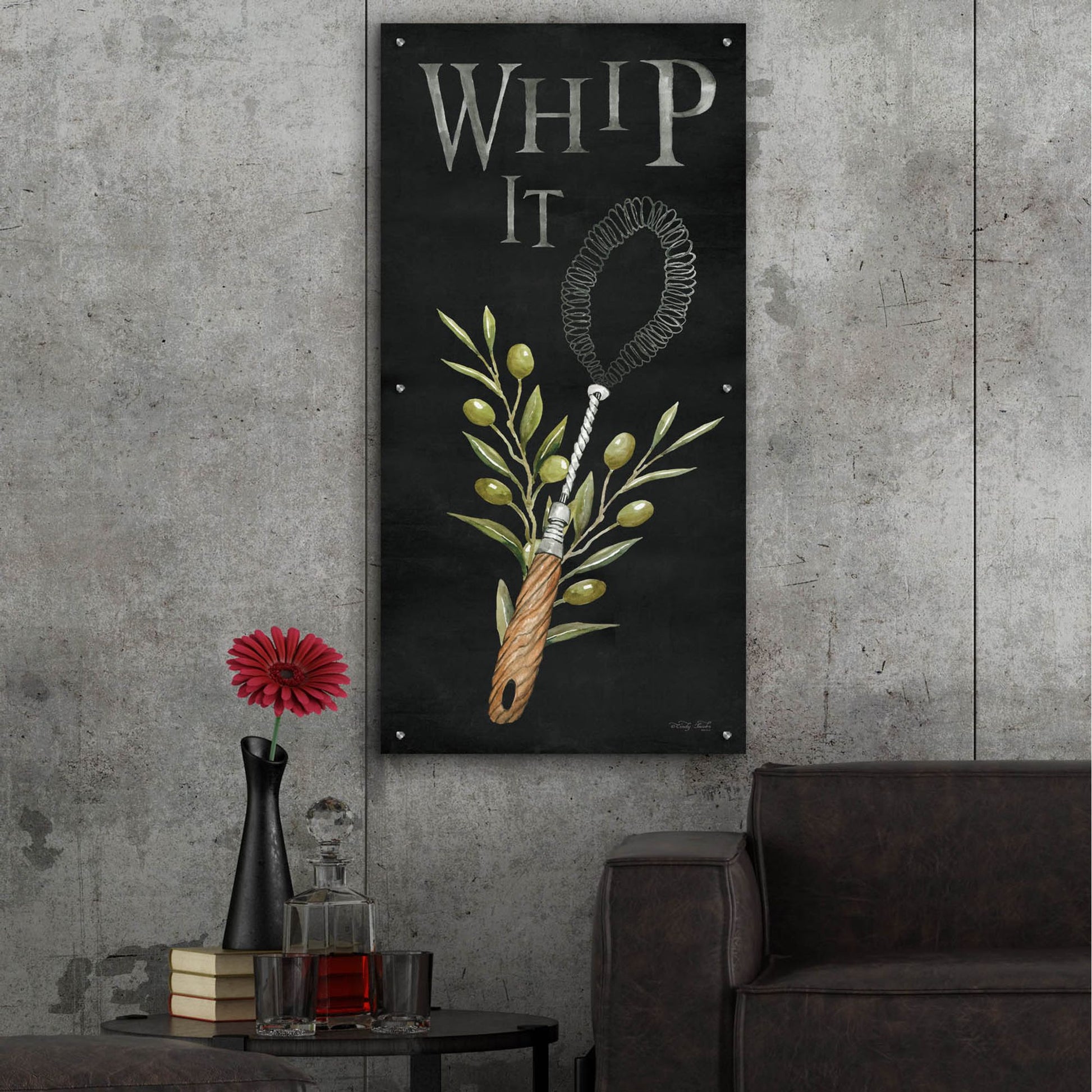 Epic Art 'Whip It' by Cindy Jacobs, Acrylic Glass Wall Art,24x48