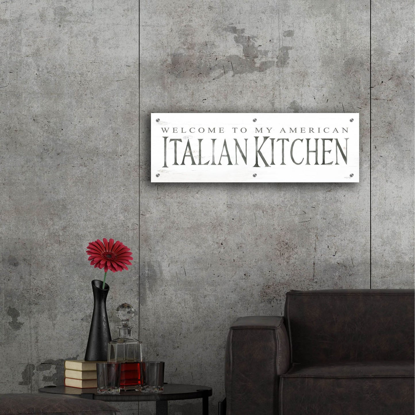 Epic Art 'American Italian Kitchen' by Cindy Jacobs, Acrylic Glass Wall Art,36x12