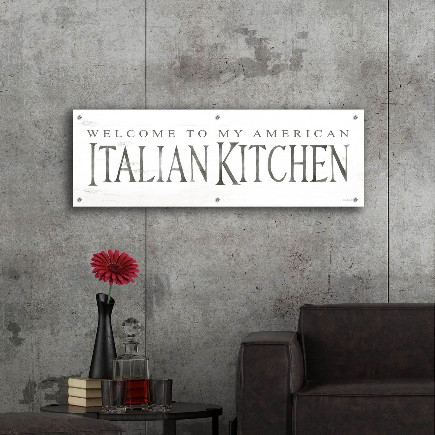 Epic Art 'American Italian Kitchen' by Cindy Jacobs, Acrylic Glass Wall Art,48x16