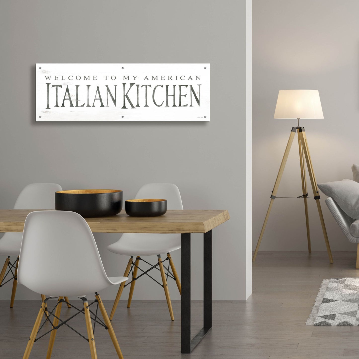 Epic Art 'American Italian Kitchen' by Cindy Jacobs, Acrylic Glass Wall Art,48x16