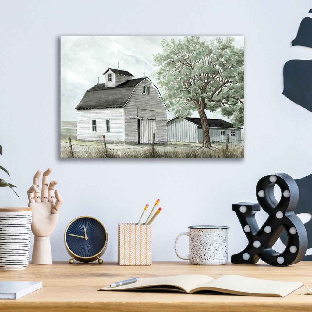 Epic Art 'Back Country Barn' by Cindy Jacobs, Acrylic Glass Wall Art,16x12