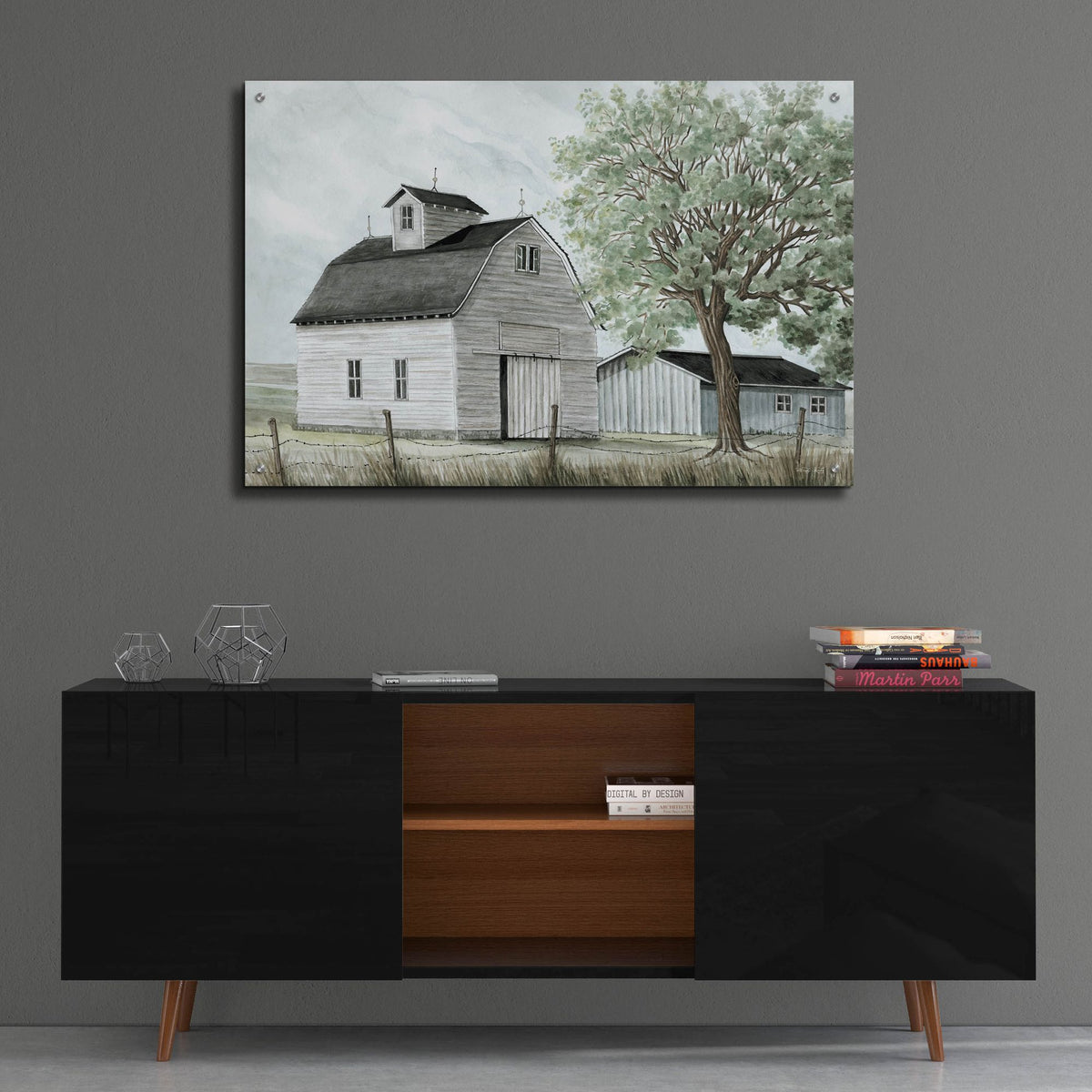 Epic Art 'Back Country Barn' by Cindy Jacobs, Acrylic Glass Wall Art,36x24