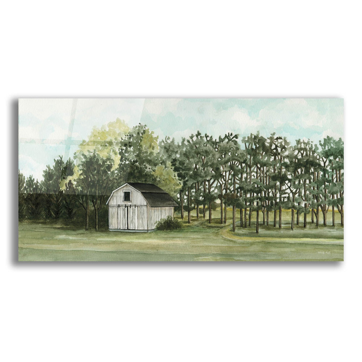 Epic Art 'Tucked in the Trees' by Cindy Jacobs, Acrylic Glass Wall Art