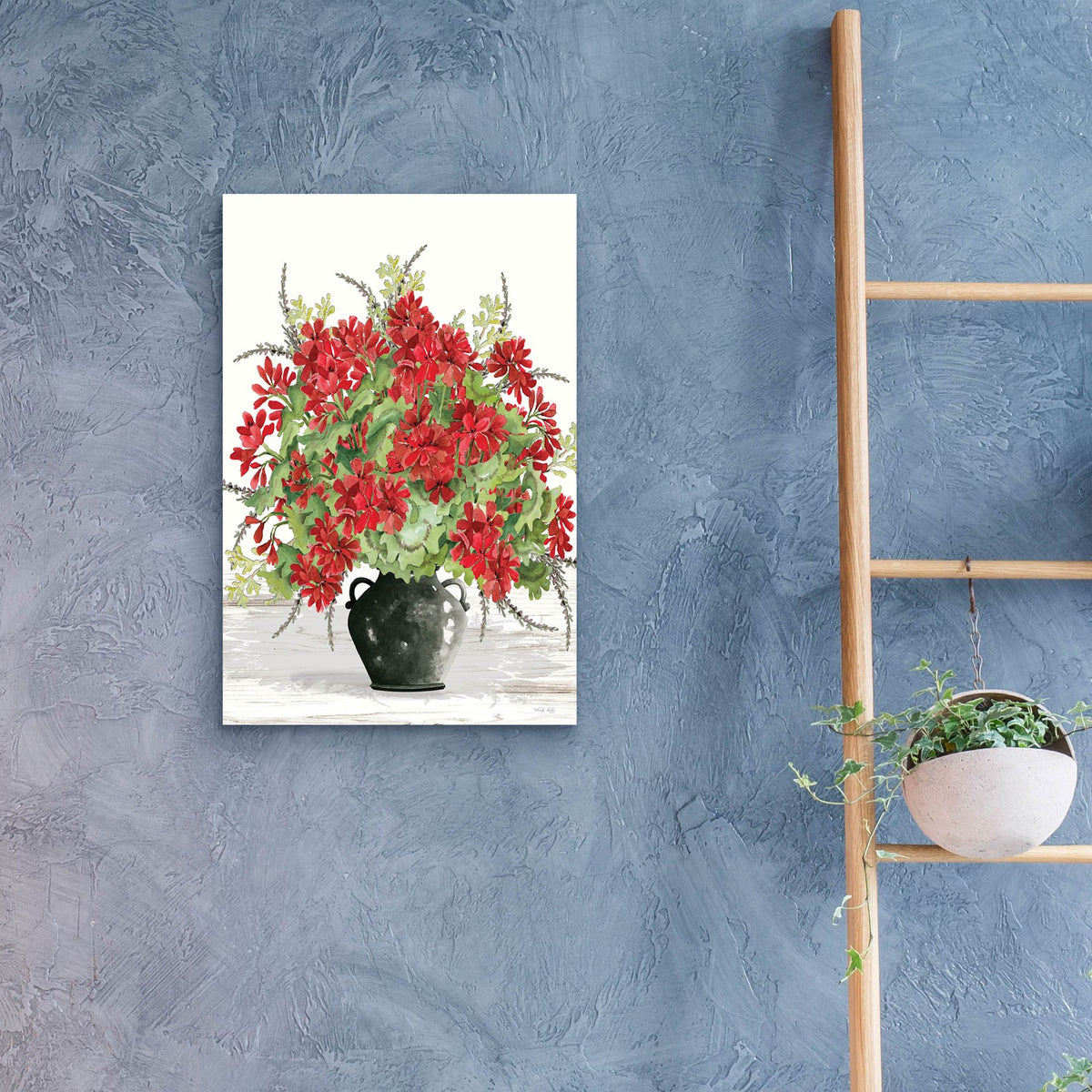 Epic Art 'Red Abundance' by Cindy Jacobs, Acrylic Glass Wall Art,16x24