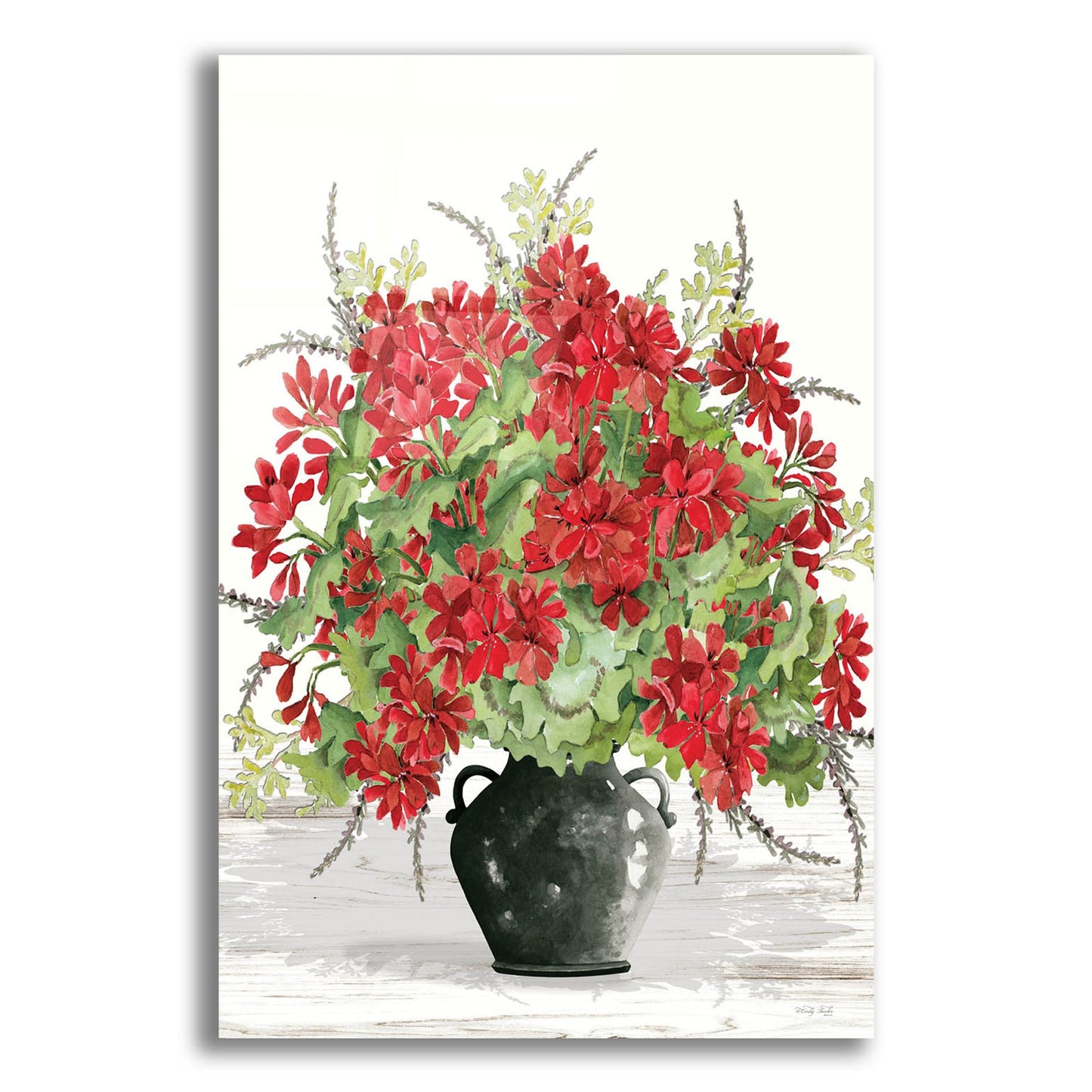 Epic Art 'Red Abundance' by Cindy Jacobs, Acrylic Glass Wall Art