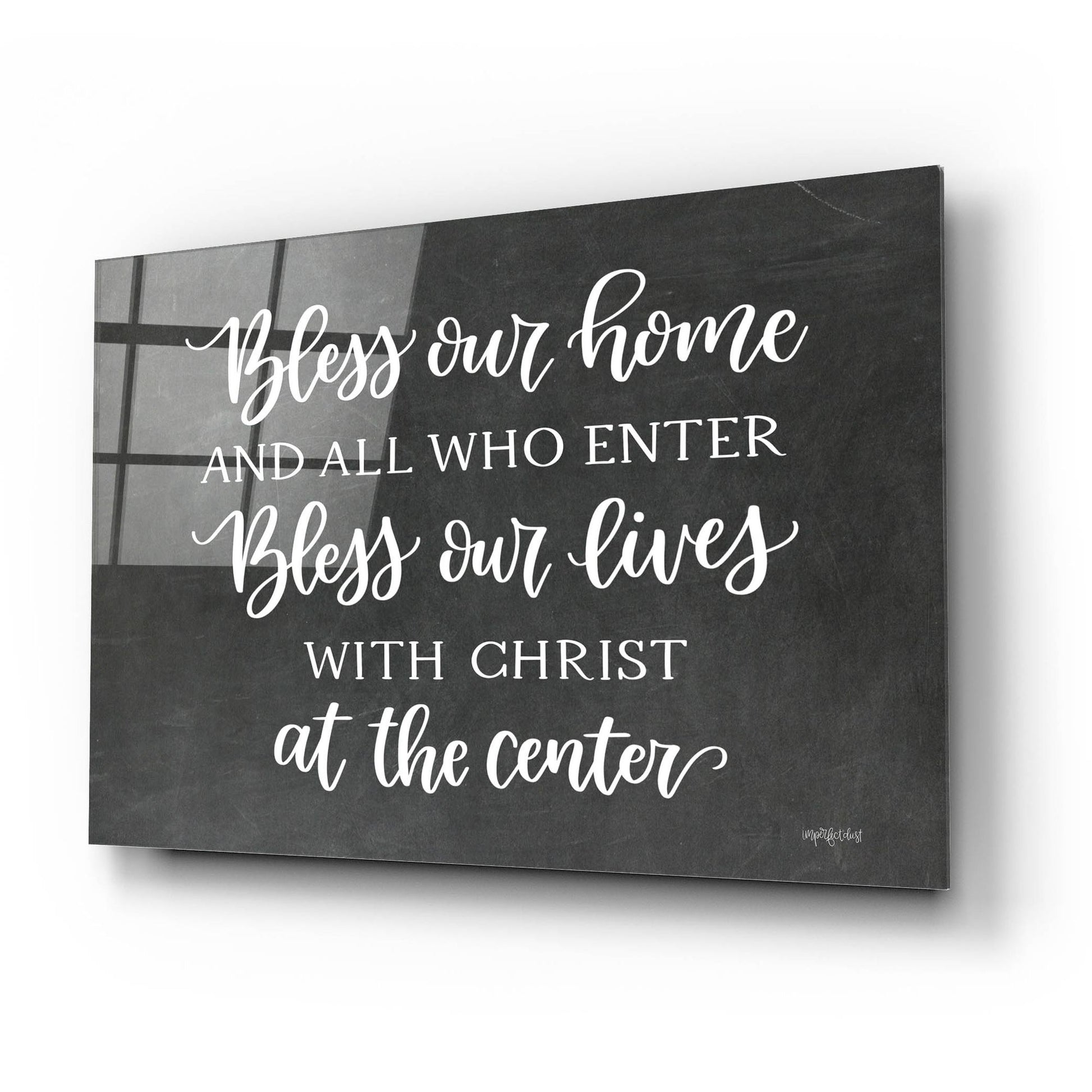 Epic Art 'Bless Our Home' by Imperfect Dust, Acrylic Glass Wall Art,24x16