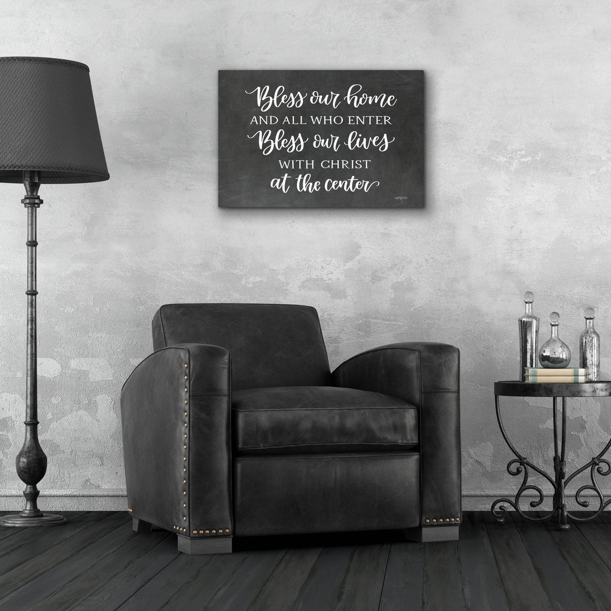 Epic Art 'Bless Our Home' by Imperfect Dust, Acrylic Glass Wall Art,24x16
