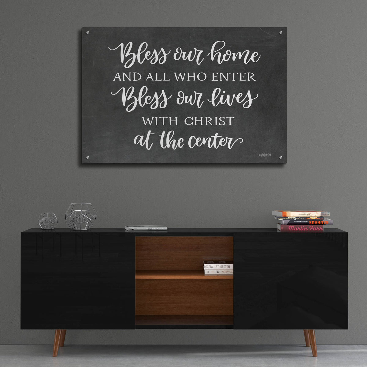 Epic Art 'Bless Our Home' by Imperfect Dust, Acrylic Glass Wall Art,36x24