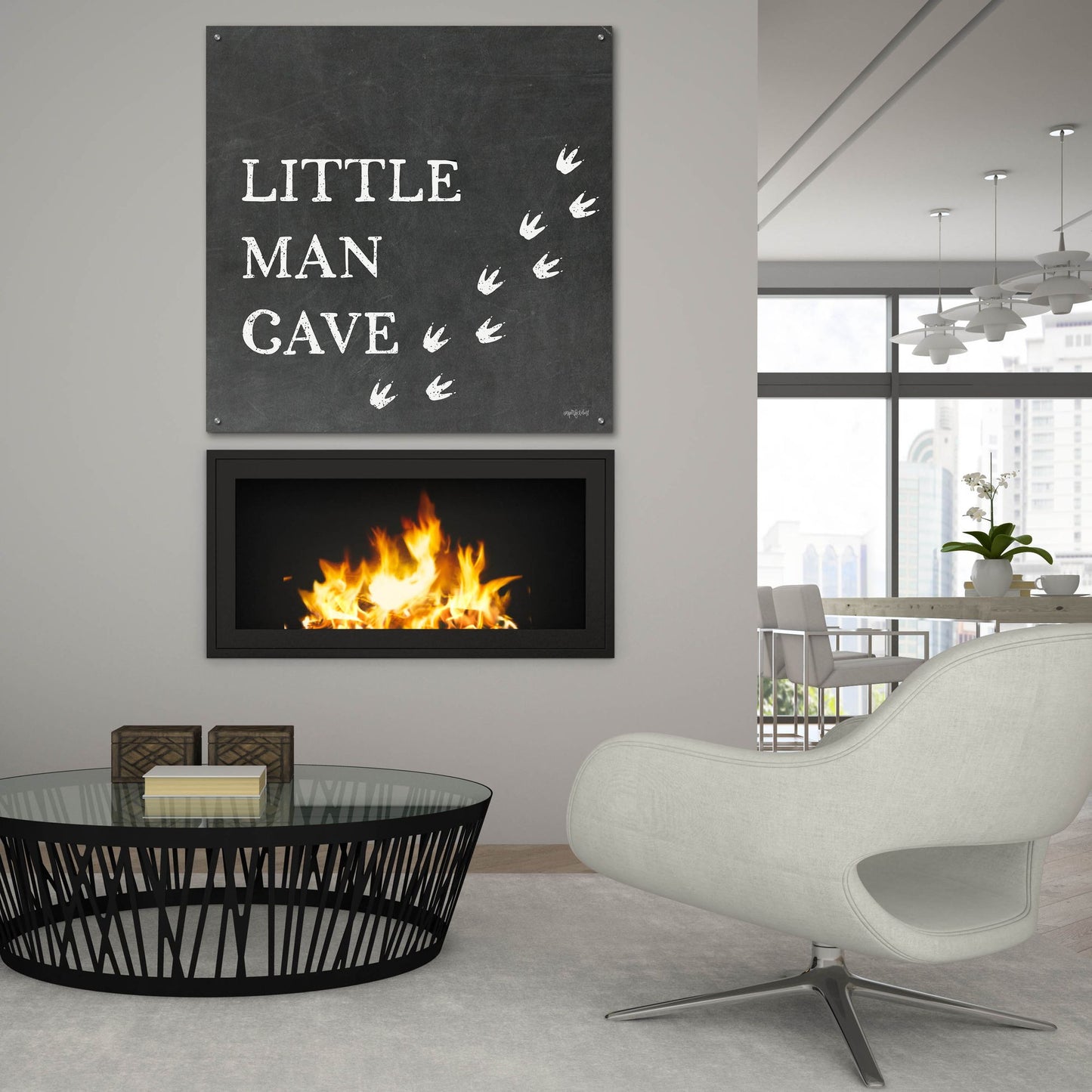 Epic Art 'Little Man Cave      ' by Imperfect Dust, Acrylic Glass Wall Art,36x36