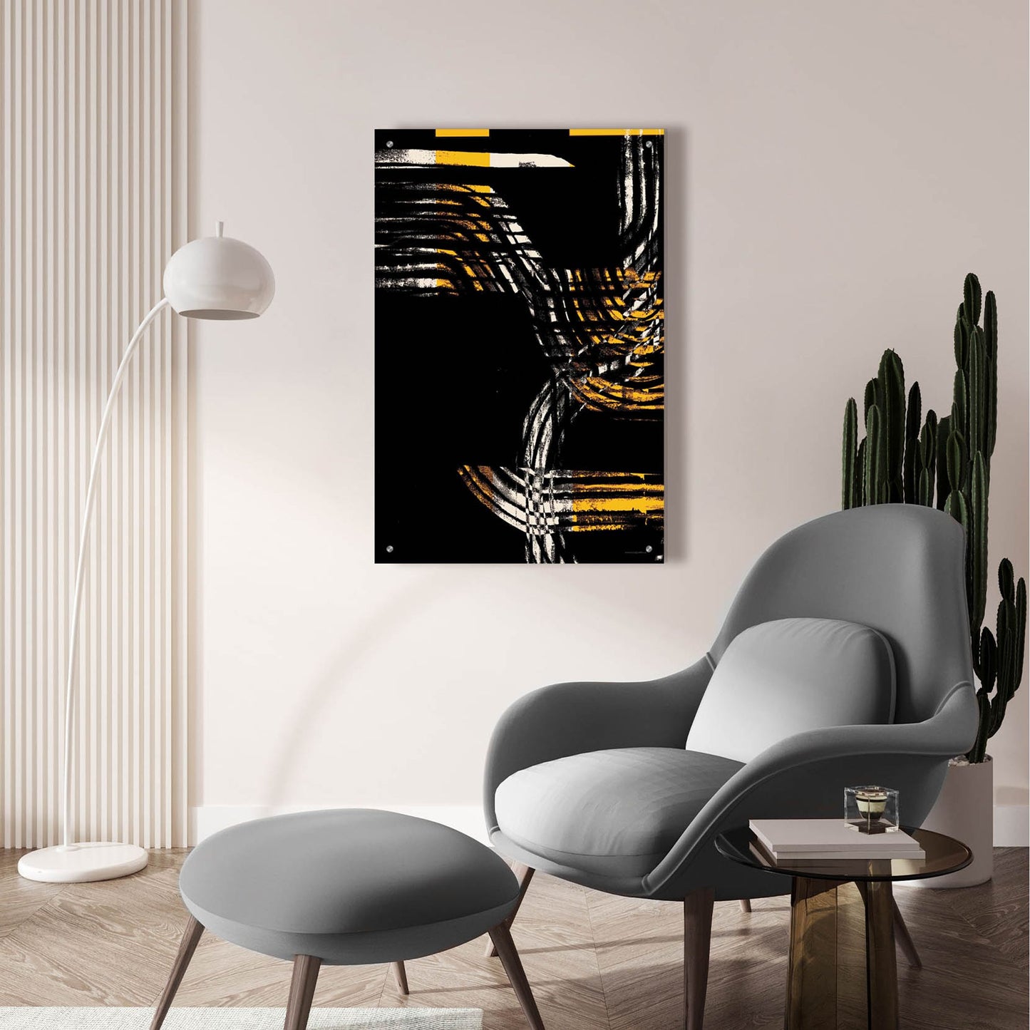 Epic Art 'Taxi Line at the Airport 2' by Kamdon Kreations, Acrylic Glass Wall Art,24x36