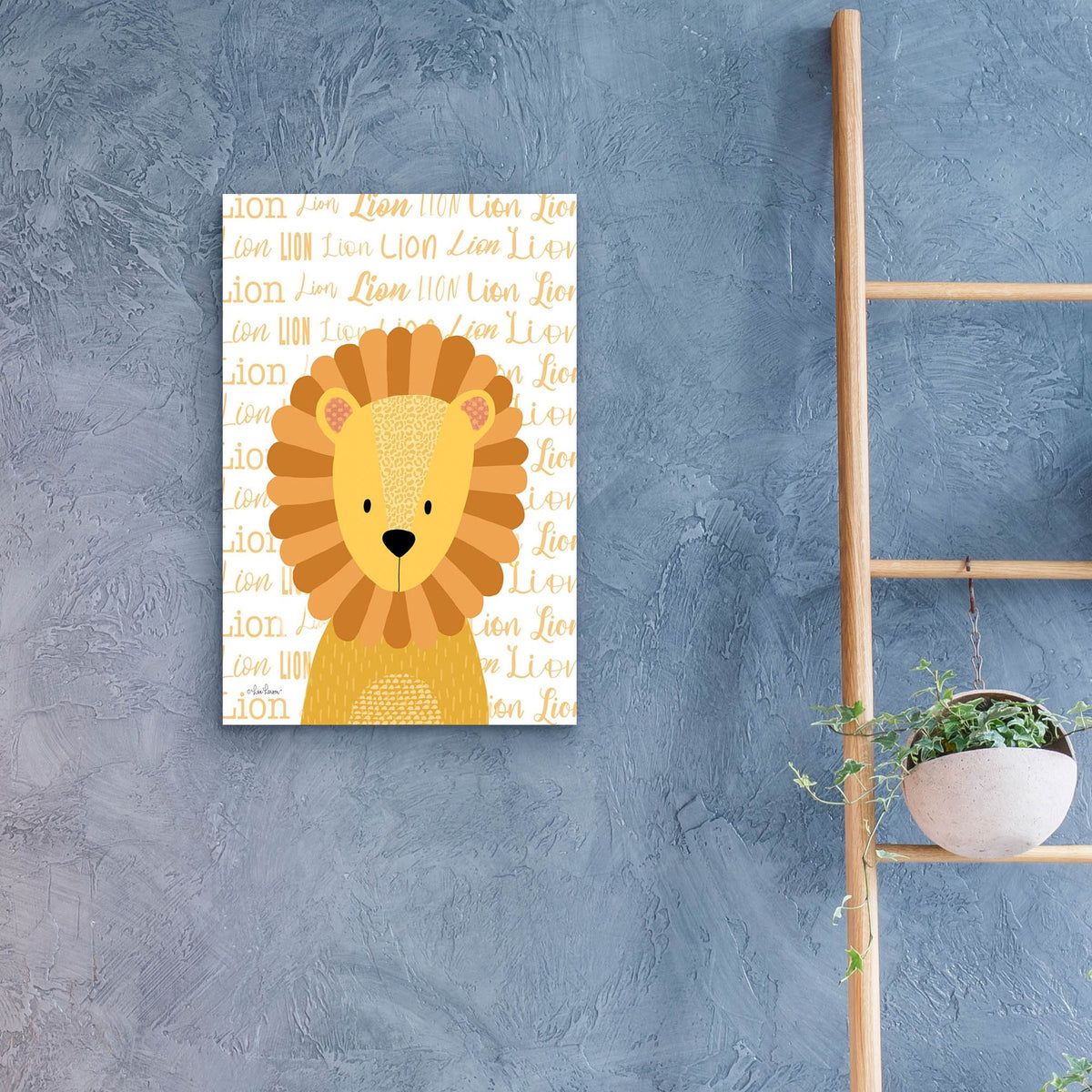 Epic Art 'Baby Lion    ' by Lisa Larson, Acrylic Glass Wall Art,16x24