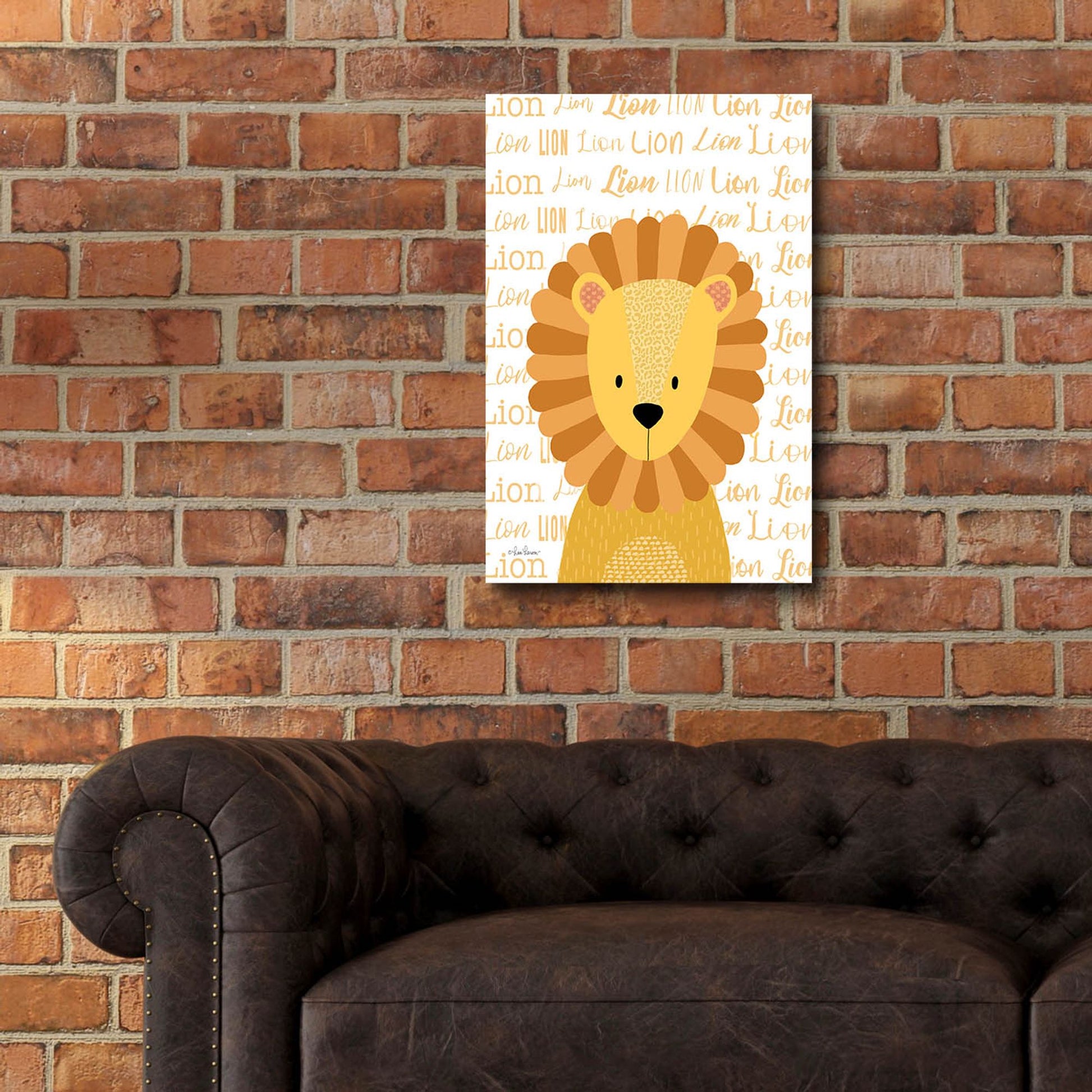 Epic Art 'Baby Lion    ' by Lisa Larson, Acrylic Glass Wall Art,16x24