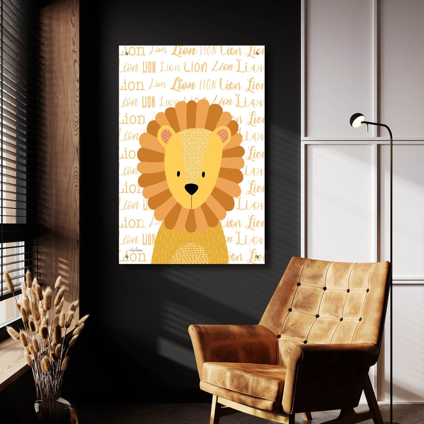 Epic Art 'Baby Lion    ' by Lisa Larson, Acrylic Glass Wall Art,24x36