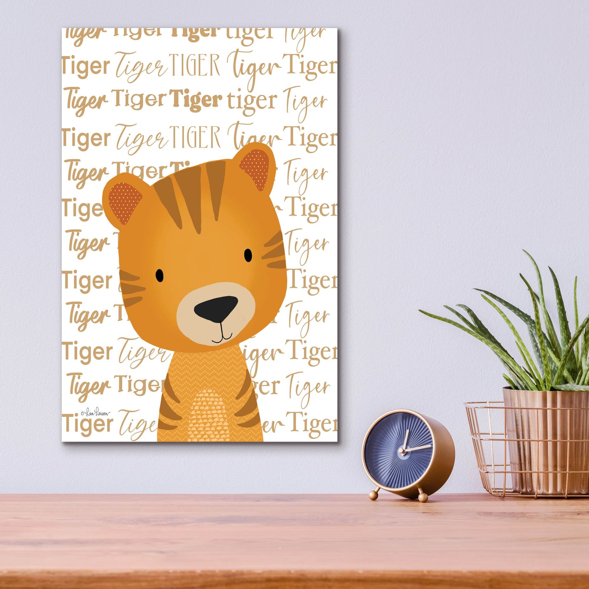 Epic Art 'Baby Tiger    ' by Lisa Larson, Acrylic Glass Wall Art,12x16