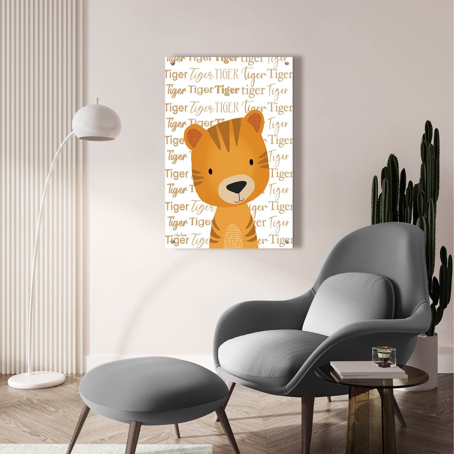 Epic Art 'Baby Tiger    ' by Lisa Larson, Acrylic Glass Wall Art,24x36