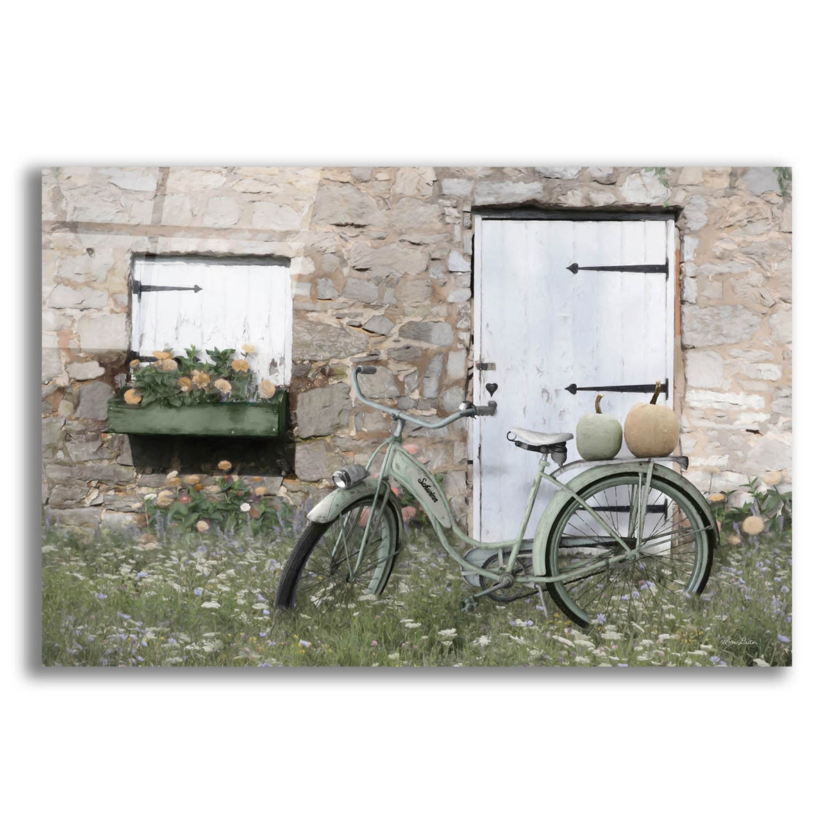 Epic Art 'Pumpkin Spice Bike' by Lori Deiter, Acrylic Glass Wall Art