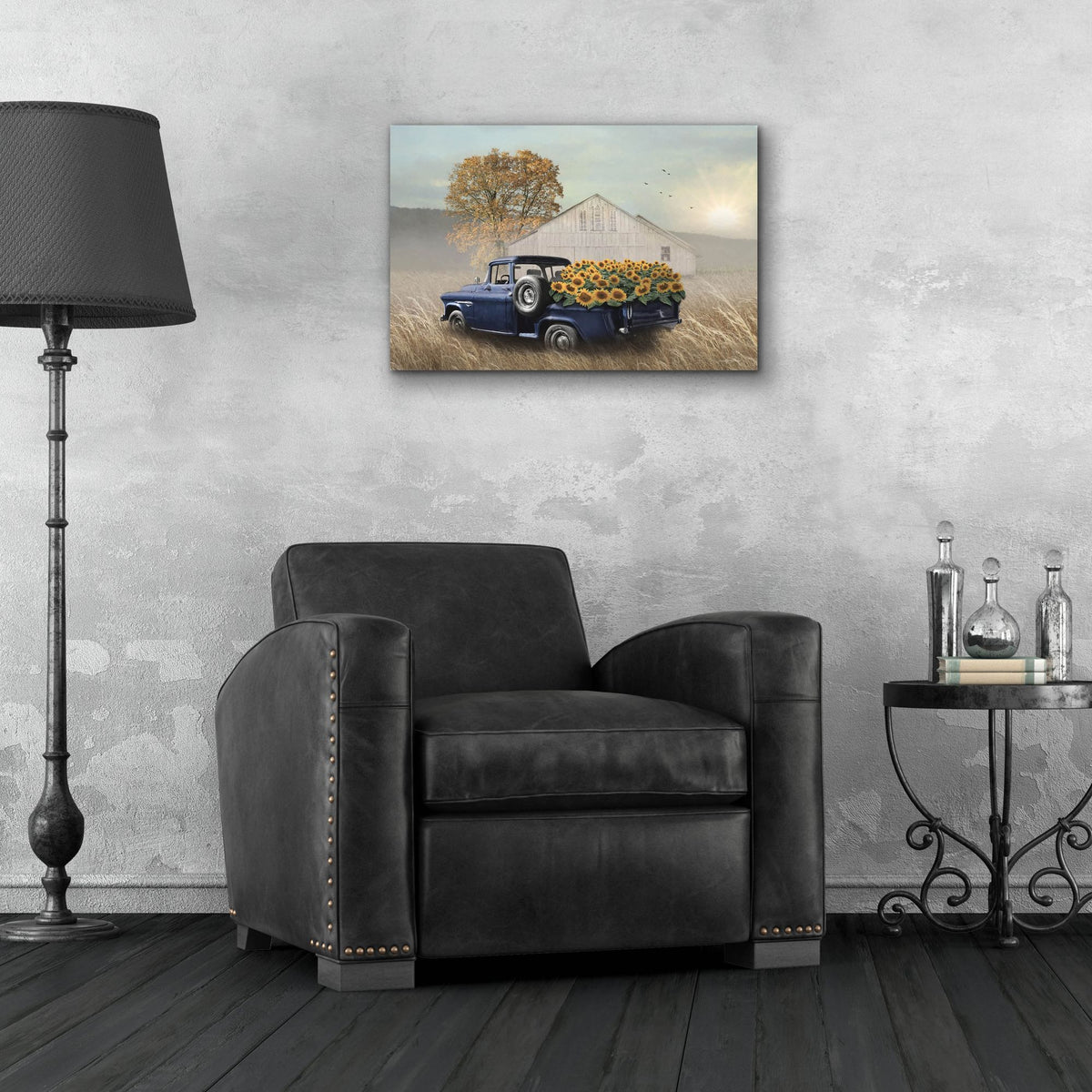 Epic Art 'Sunflower Harvest' by Lori Deiter, Acrylic Glass Wall Art,24x16