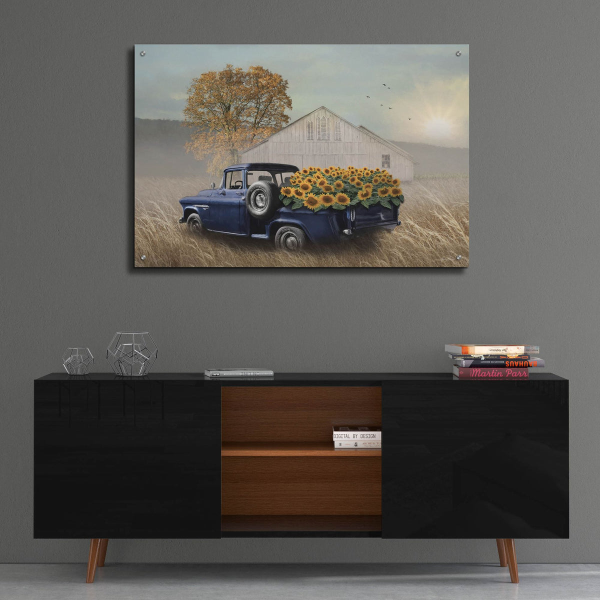 Epic Art 'Sunflower Harvest' by Lori Deiter, Acrylic Glass Wall Art,36x24