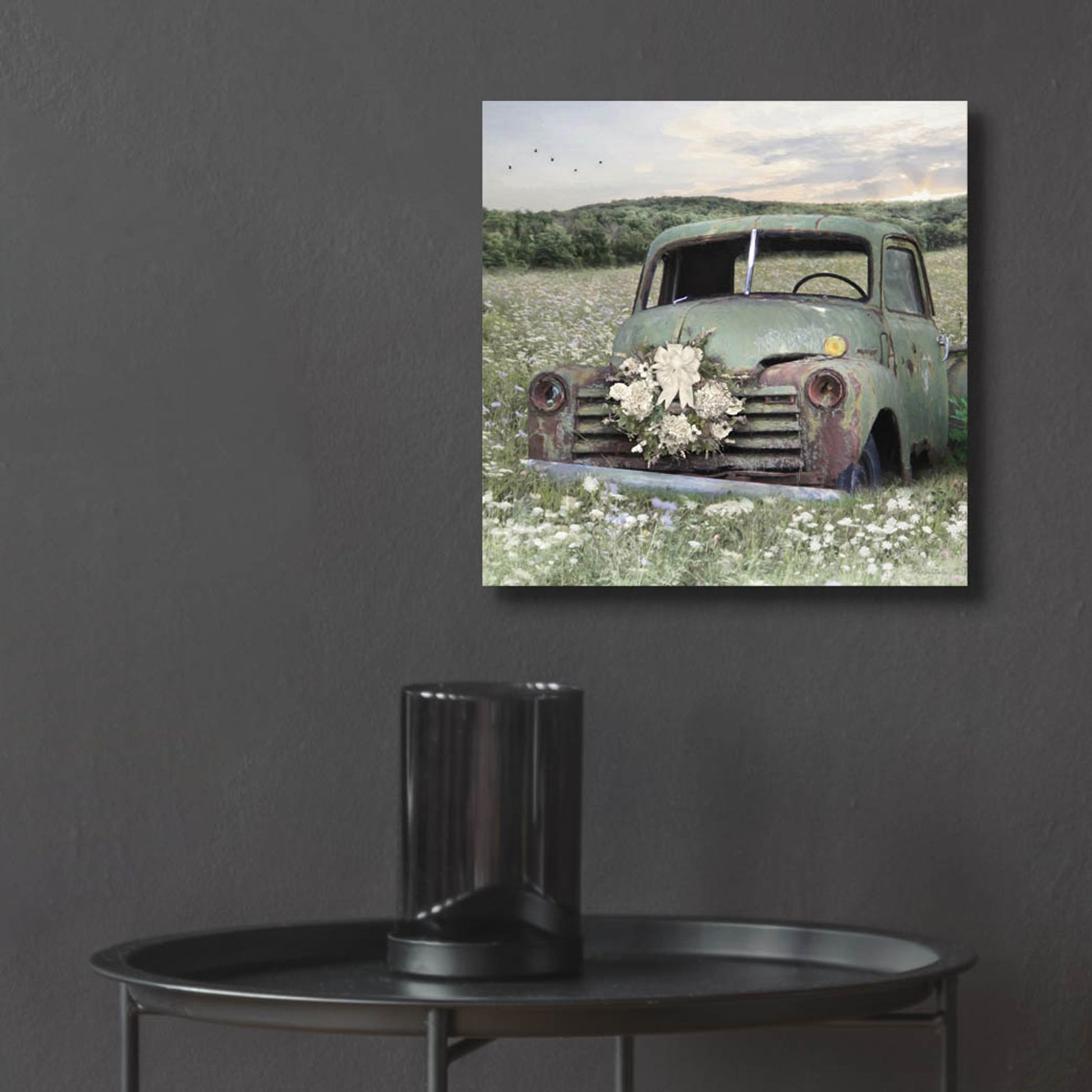 Epic Art 'Charming Country Truck' by Lori Deiter, Acrylic Glass Wall Art,12x12