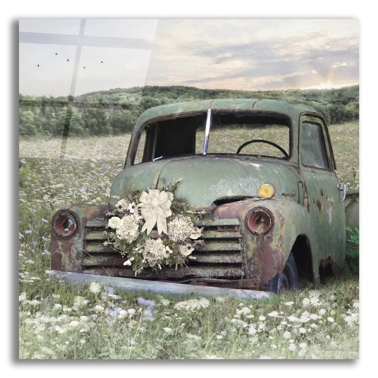 Epic Art 'Charming Country Truck' by Lori Deiter, Acrylic Glass Wall Art