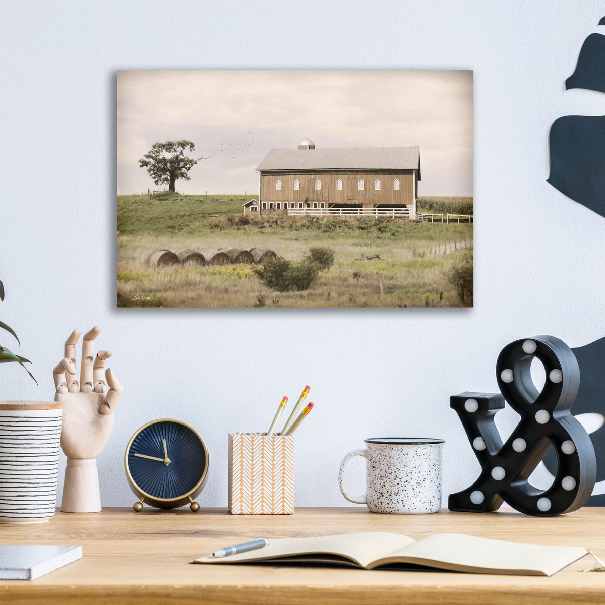 Epic Art 'Yesteryear on the Farm' by Lori Deiter, Acrylic Glass Wall Art,16x12
