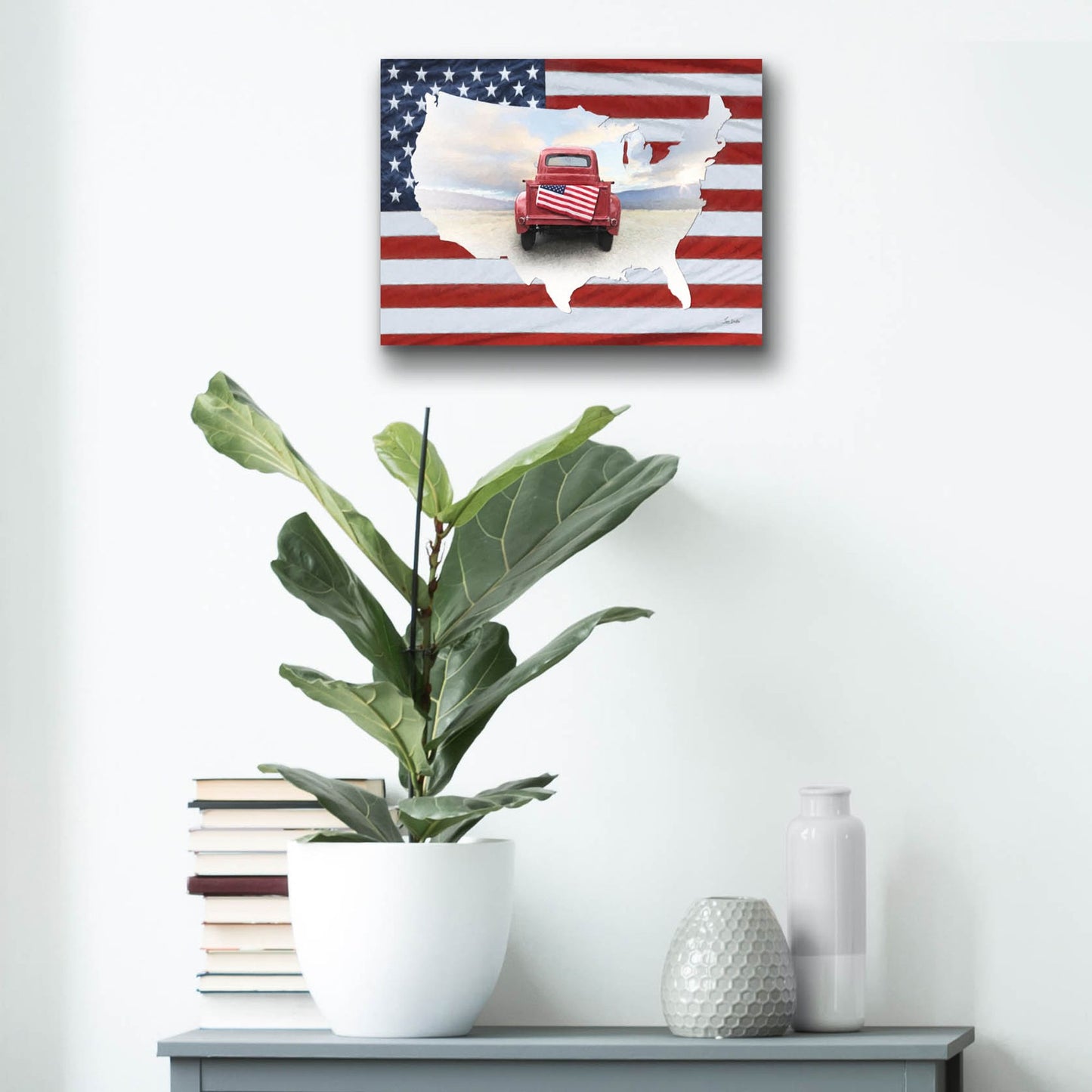 Epic Art 'American Pride II' by Lori Deiter, Acrylic Glass Wall Art,16x12