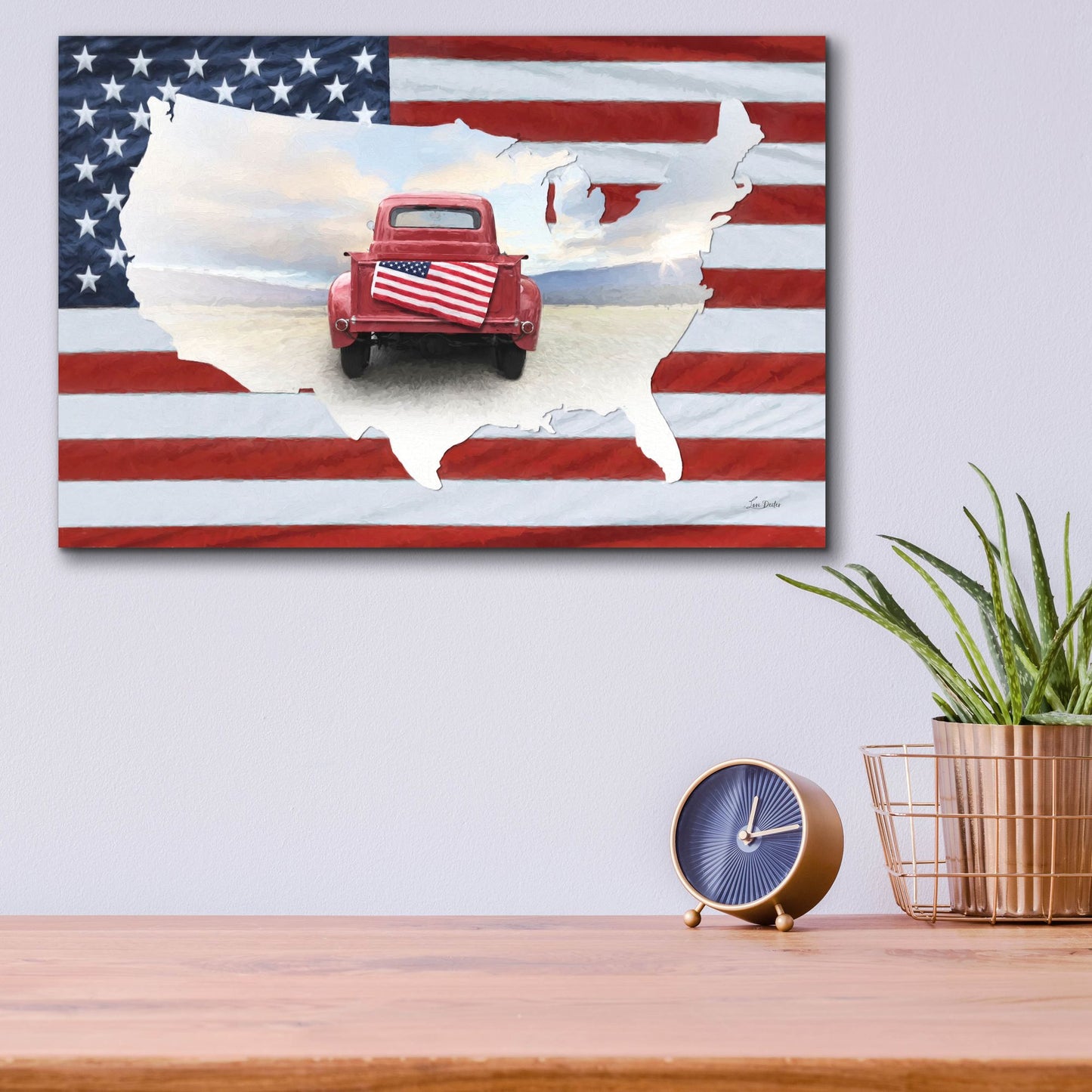 Epic Art 'American Pride II' by Lori Deiter, Acrylic Glass Wall Art,16x12