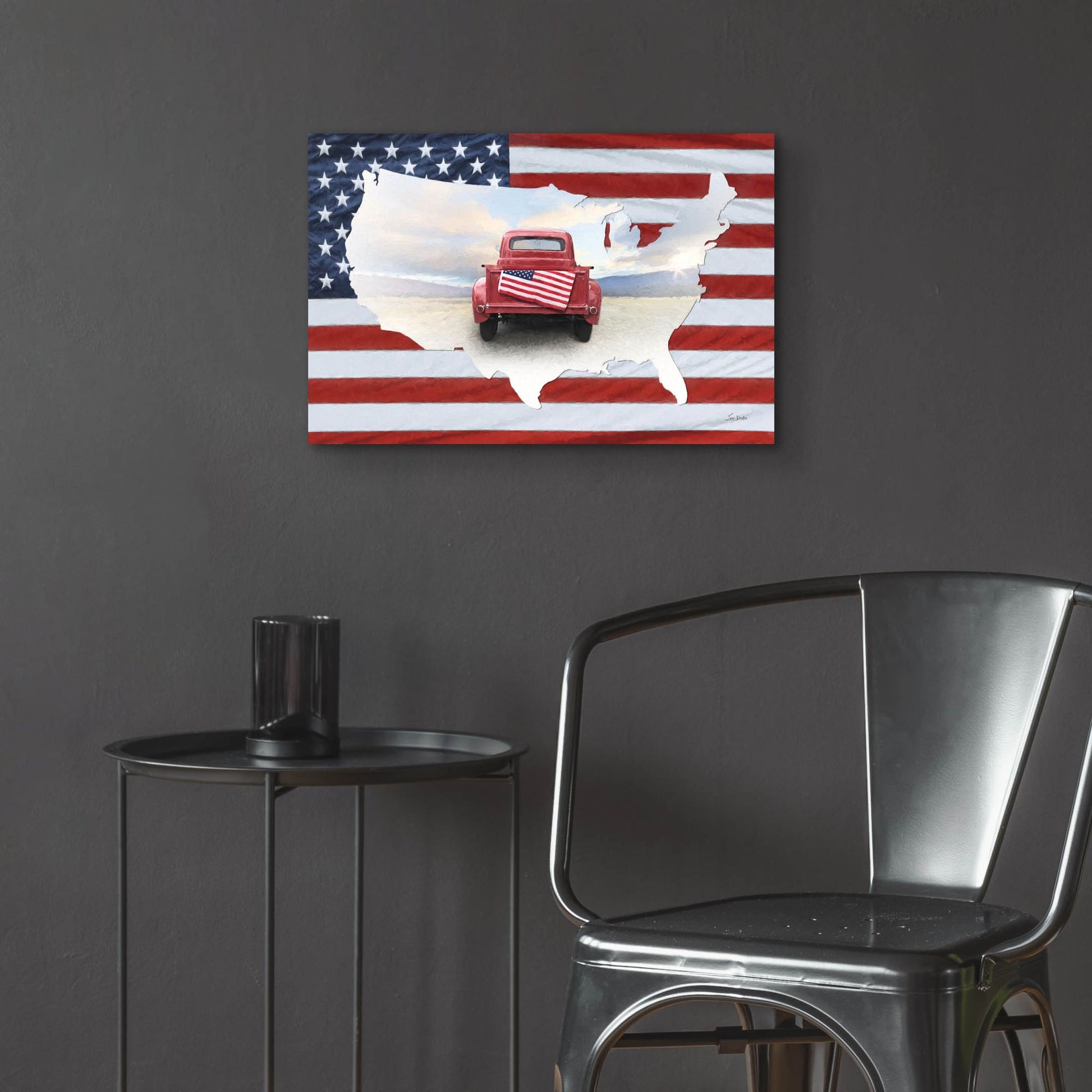 Epic Art 'American Pride II' by Lori Deiter, Acrylic Glass Wall Art,24x16