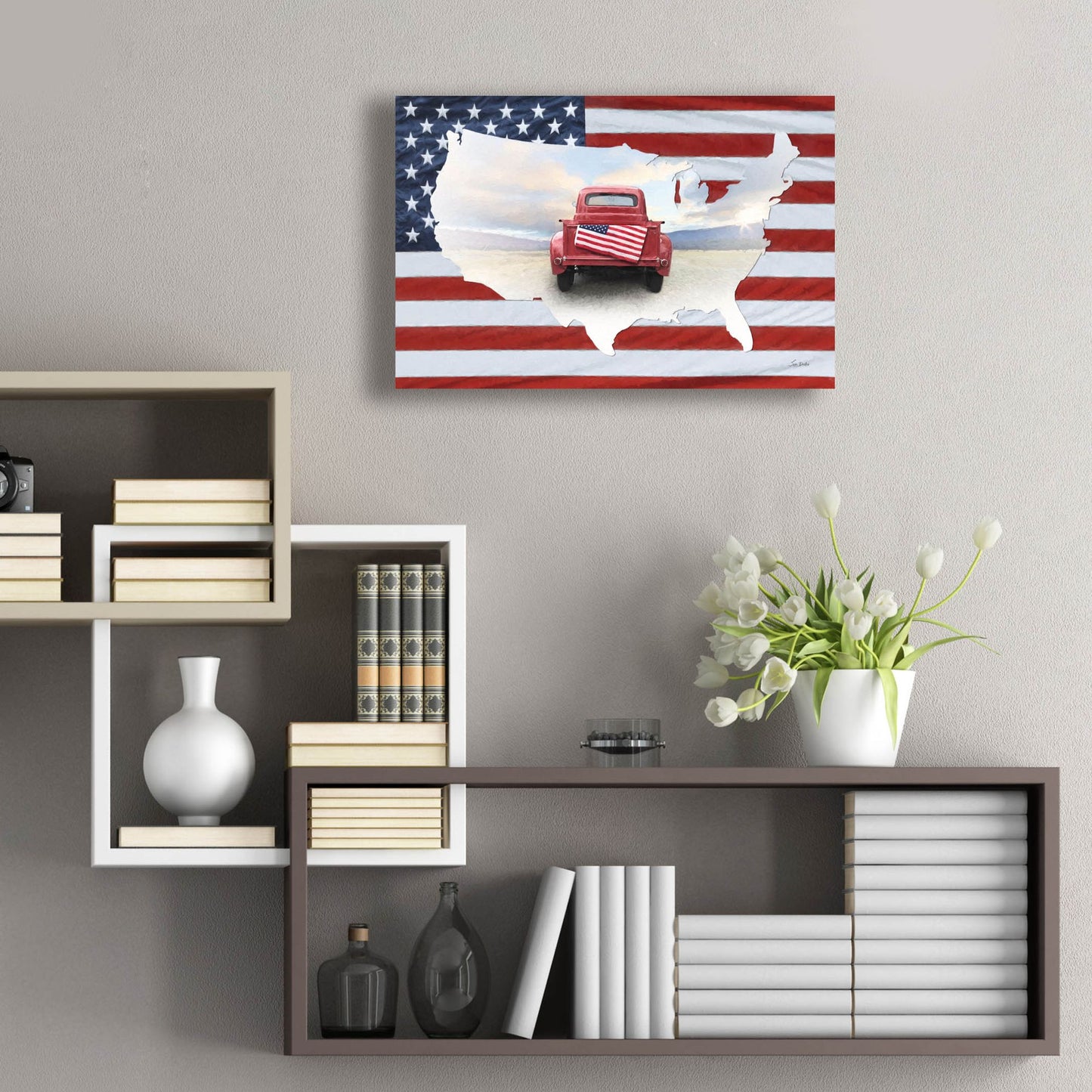 Epic Art 'American Pride II' by Lori Deiter, Acrylic Glass Wall Art,24x16